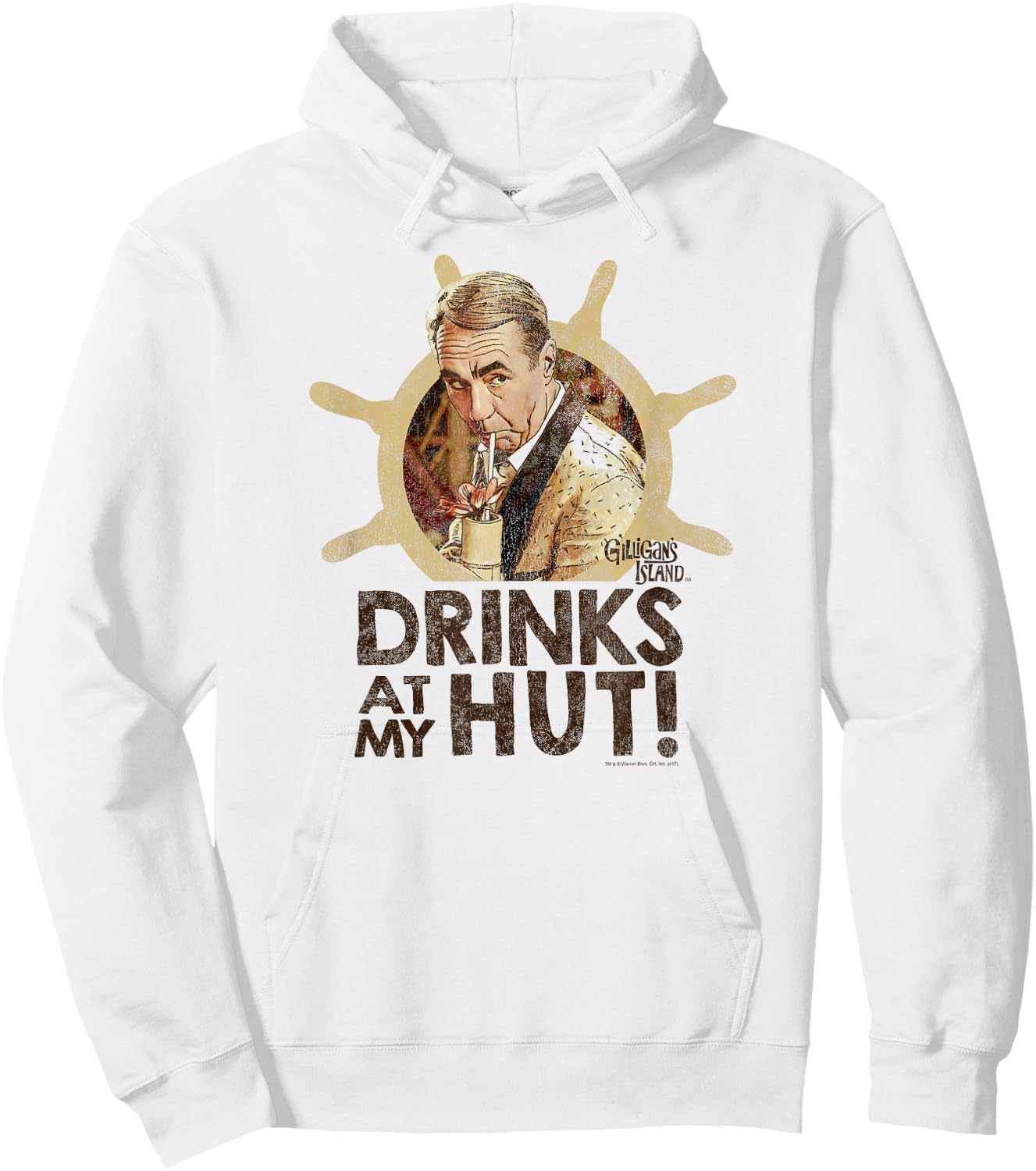 Gilligan's Island Mr. Howell Drinks Hoodie - Hoodie | White