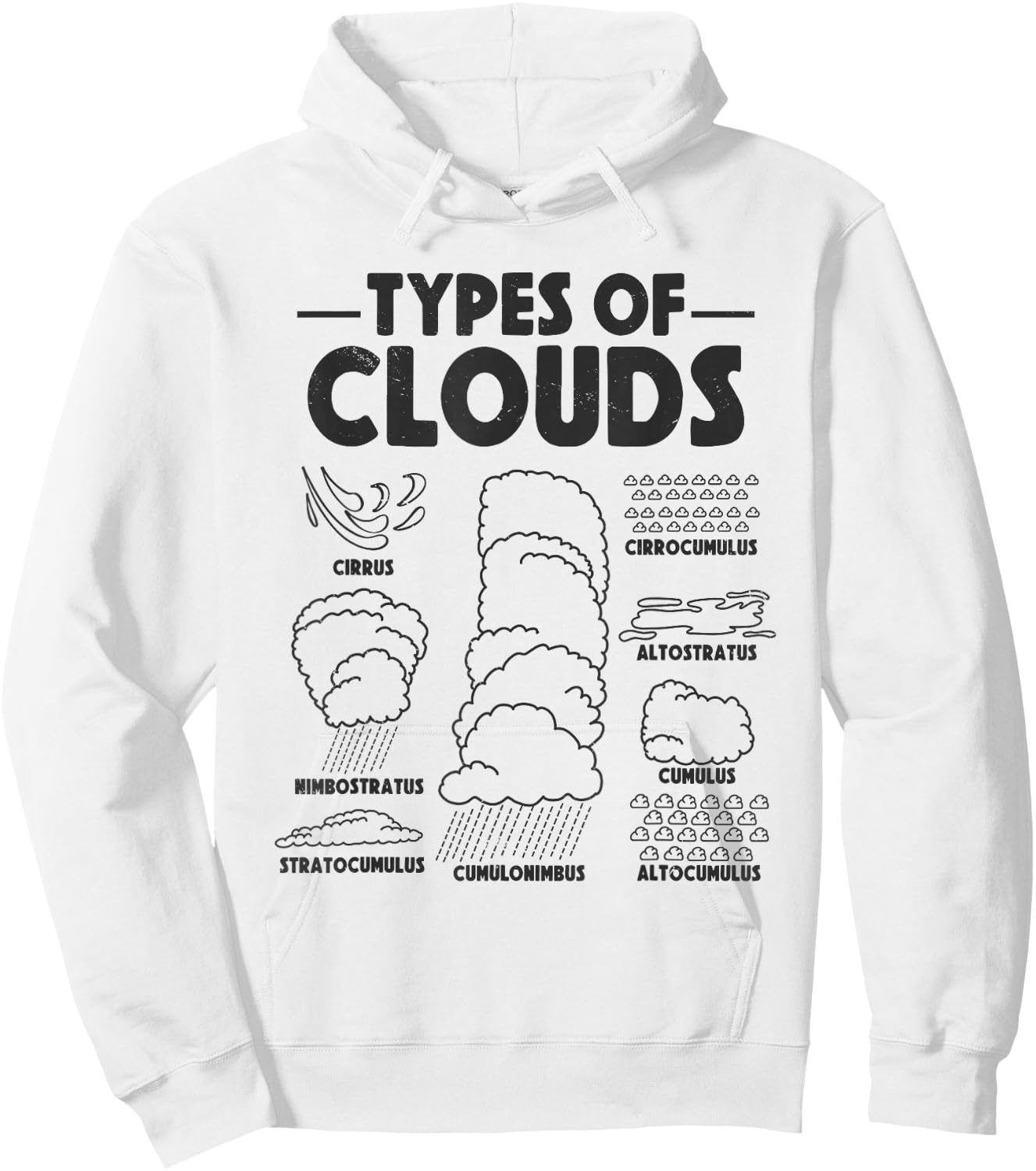 Types Of Clouds Meteorologist Forecasting Weather Clouds Hoodie - Hoodie | White