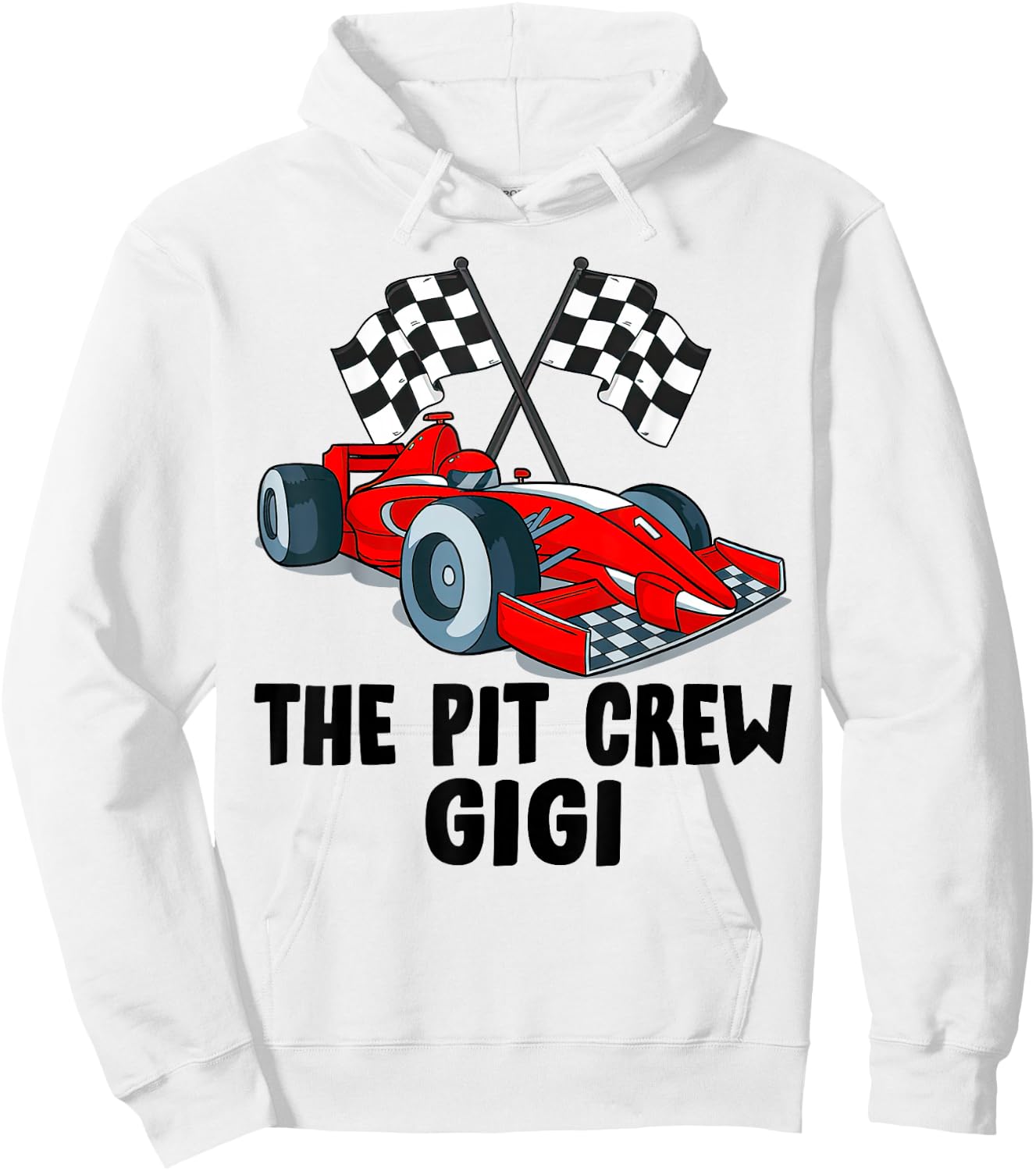 Gigi Pit Crew Race Car Birthday Party Racing Family Hoodie - Hoodie | White