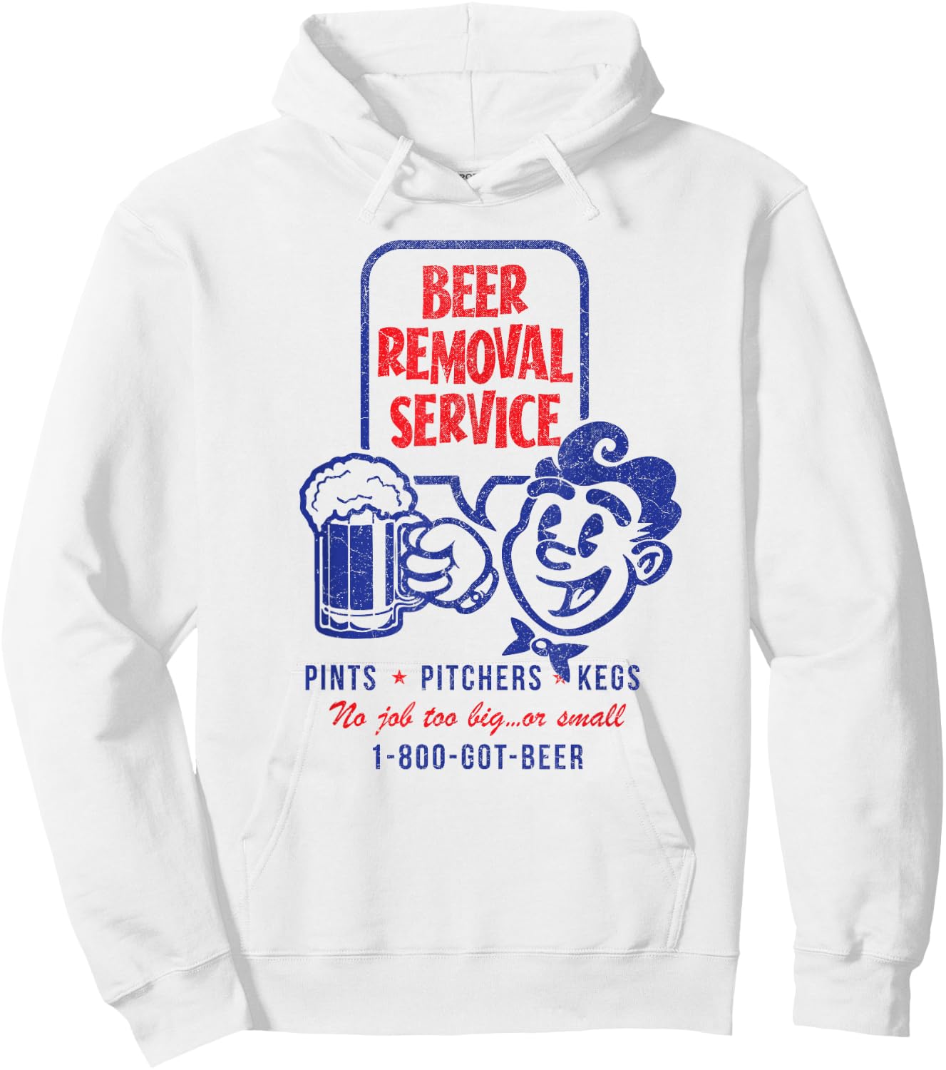 Beer Removal Service - Retro Vintage Funny Beer Drinker Hoodie - Hoodie | White