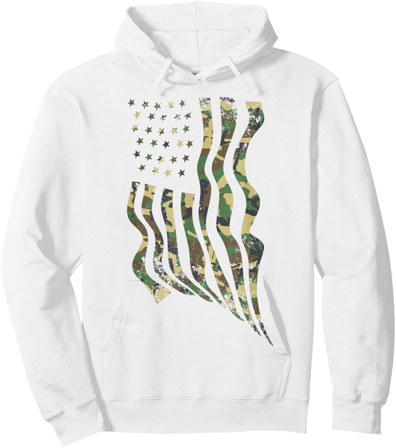 USA Camouflage Flag Shirt | Classic Army Print Gift Hoodie - Hoodie | White