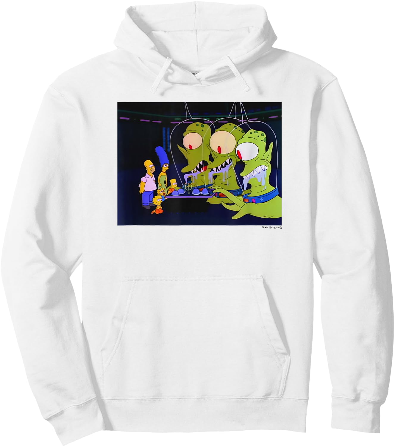The Simpsons Treehouse Of Horror Alien Halloween Hoodie - Hoodie | White