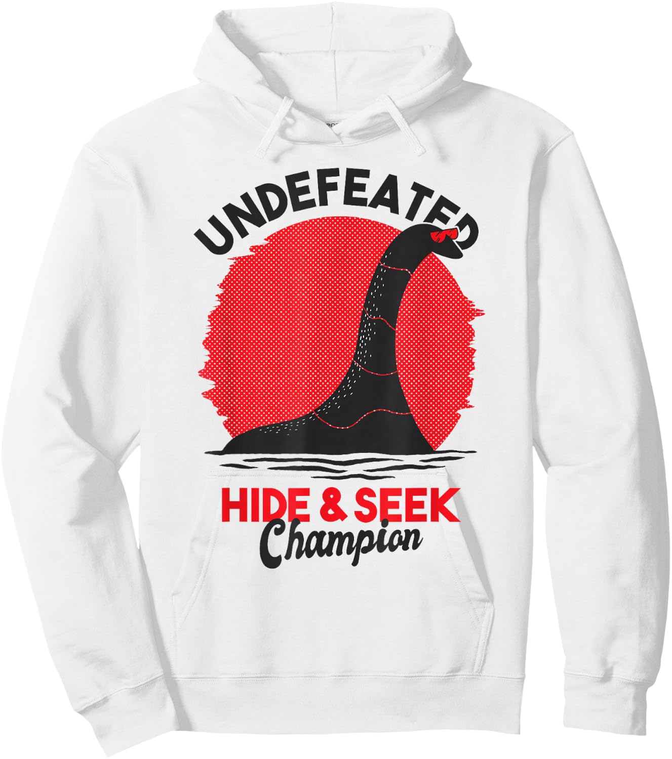 Loch Ness Undefeated Hide & Seek Nessie Gift Hoodie - Hoodie | White