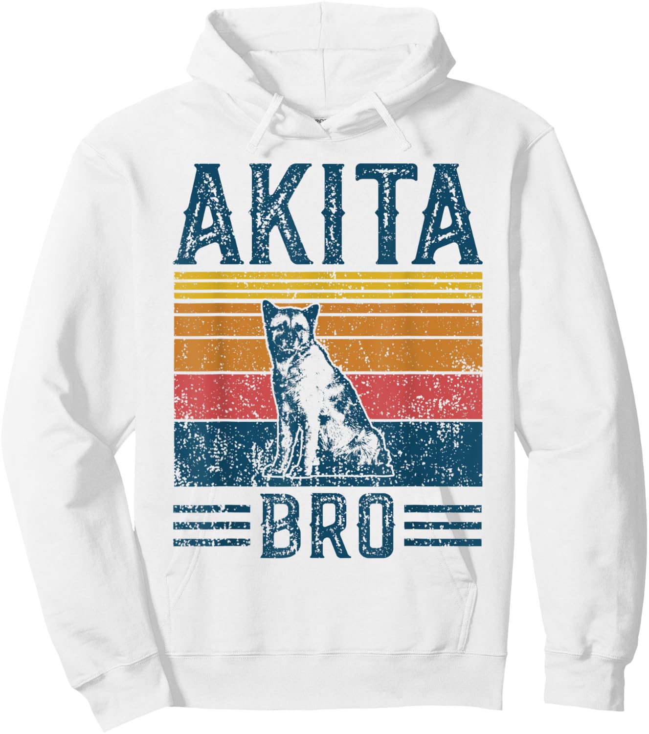 Dog Akita Bro - Vintage Akita Bro Women Kids Hoodie - Hoodie | White