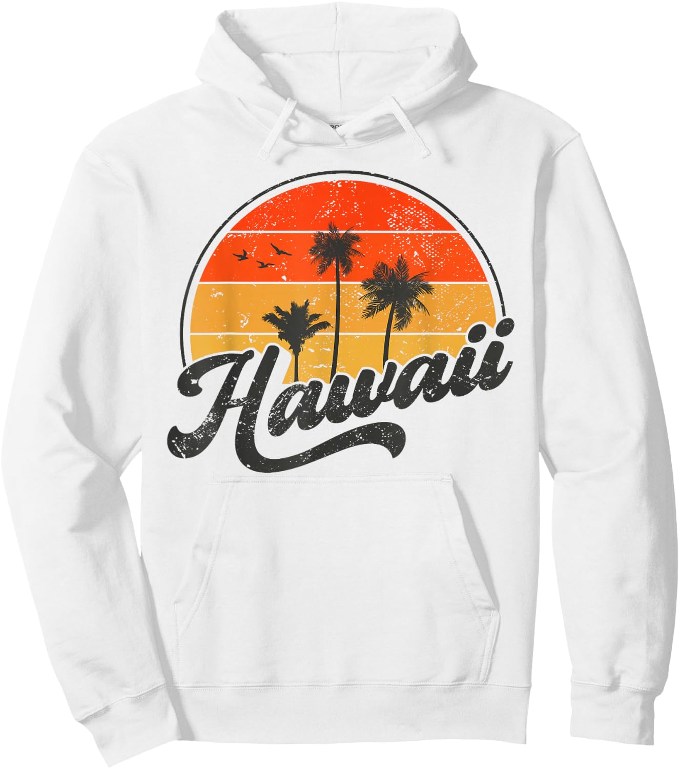 Hawaii Retro Vintage Sunset Hoodie - Hoodie | White