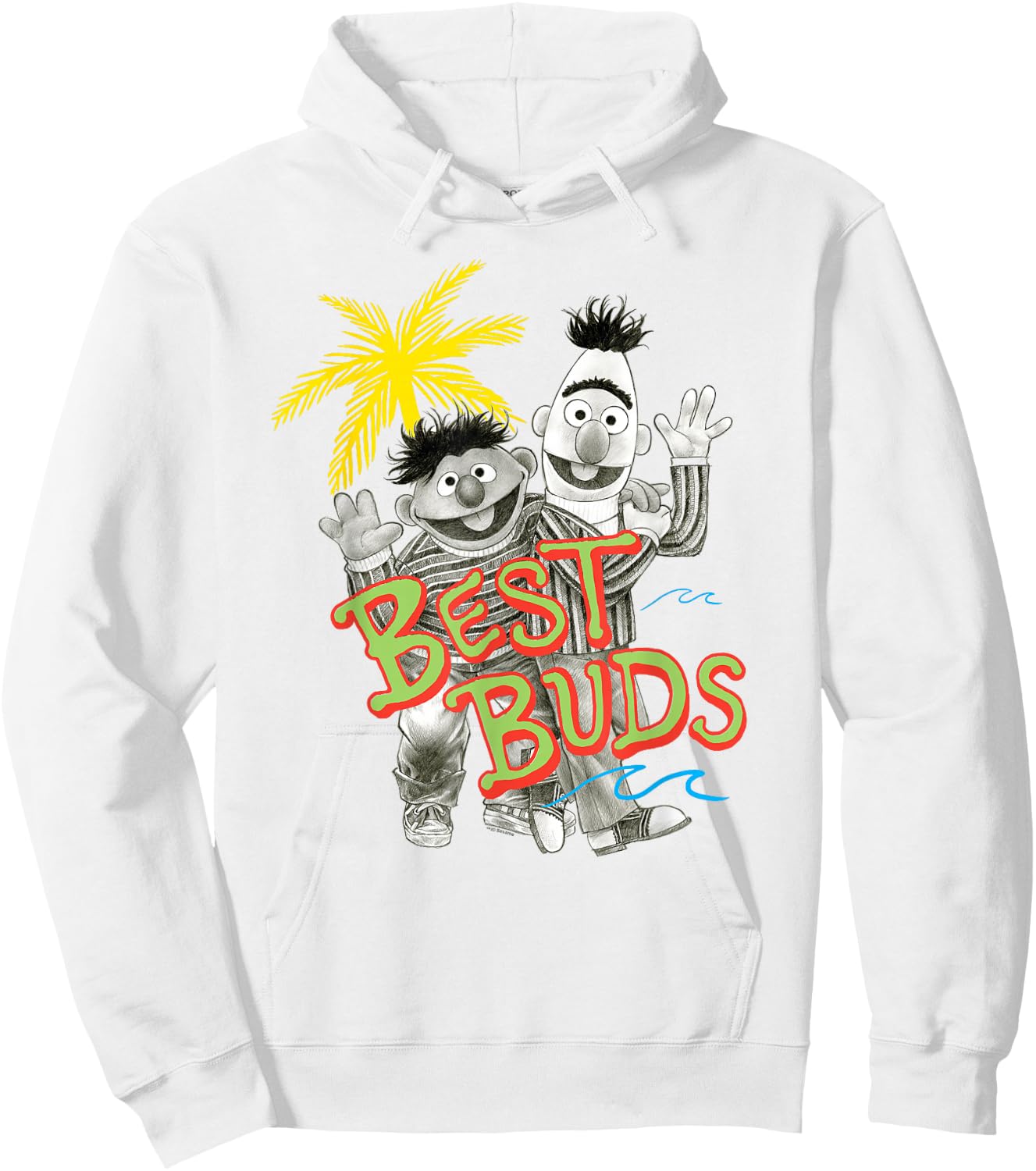 Sesame Street Bert and Ernie Best Buds Hoodie - Hoodie | White