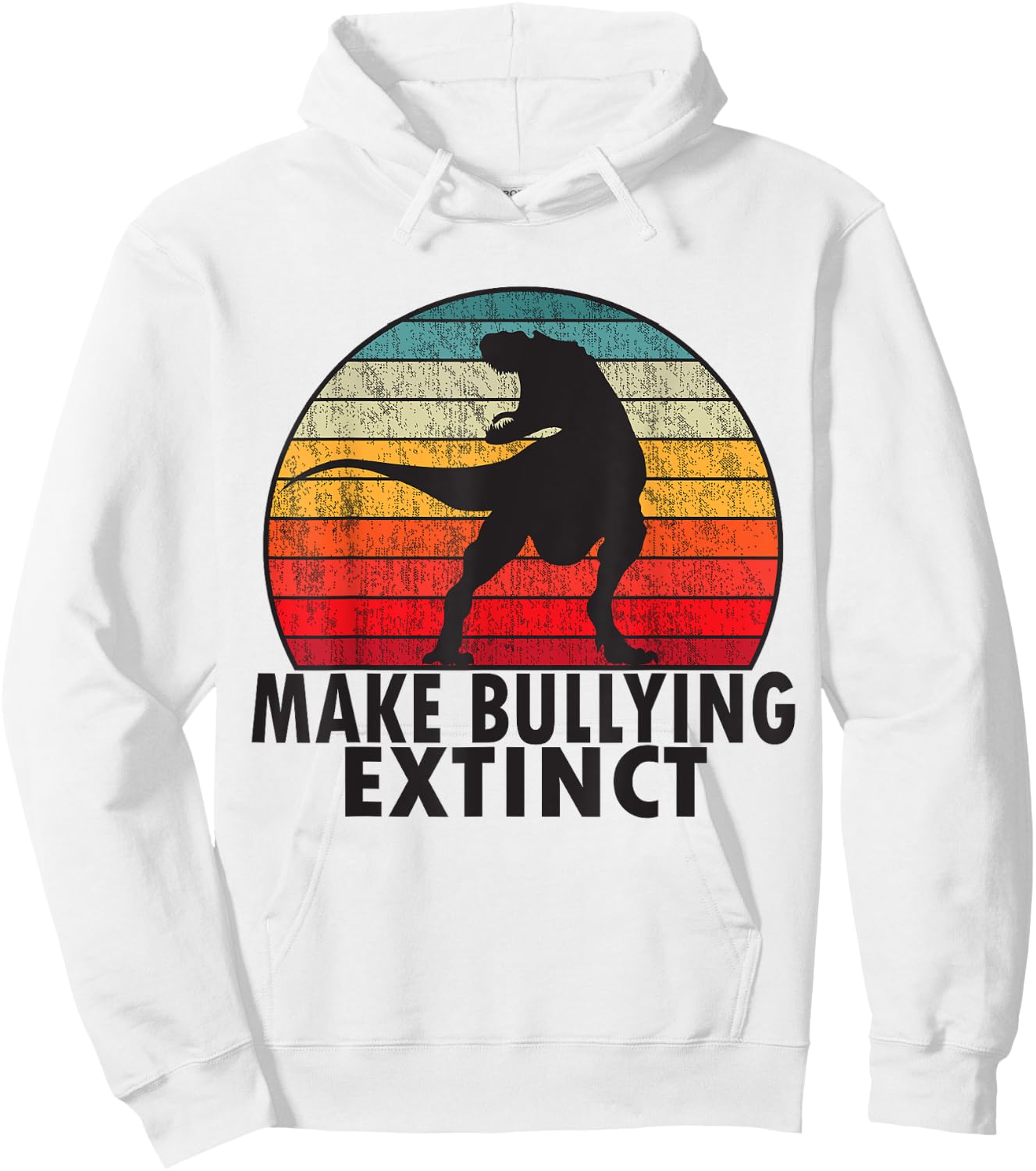 Make Bullying Extinct We Wear Orange For Unity Day Dinosaur Hoodie - Hoodie | White