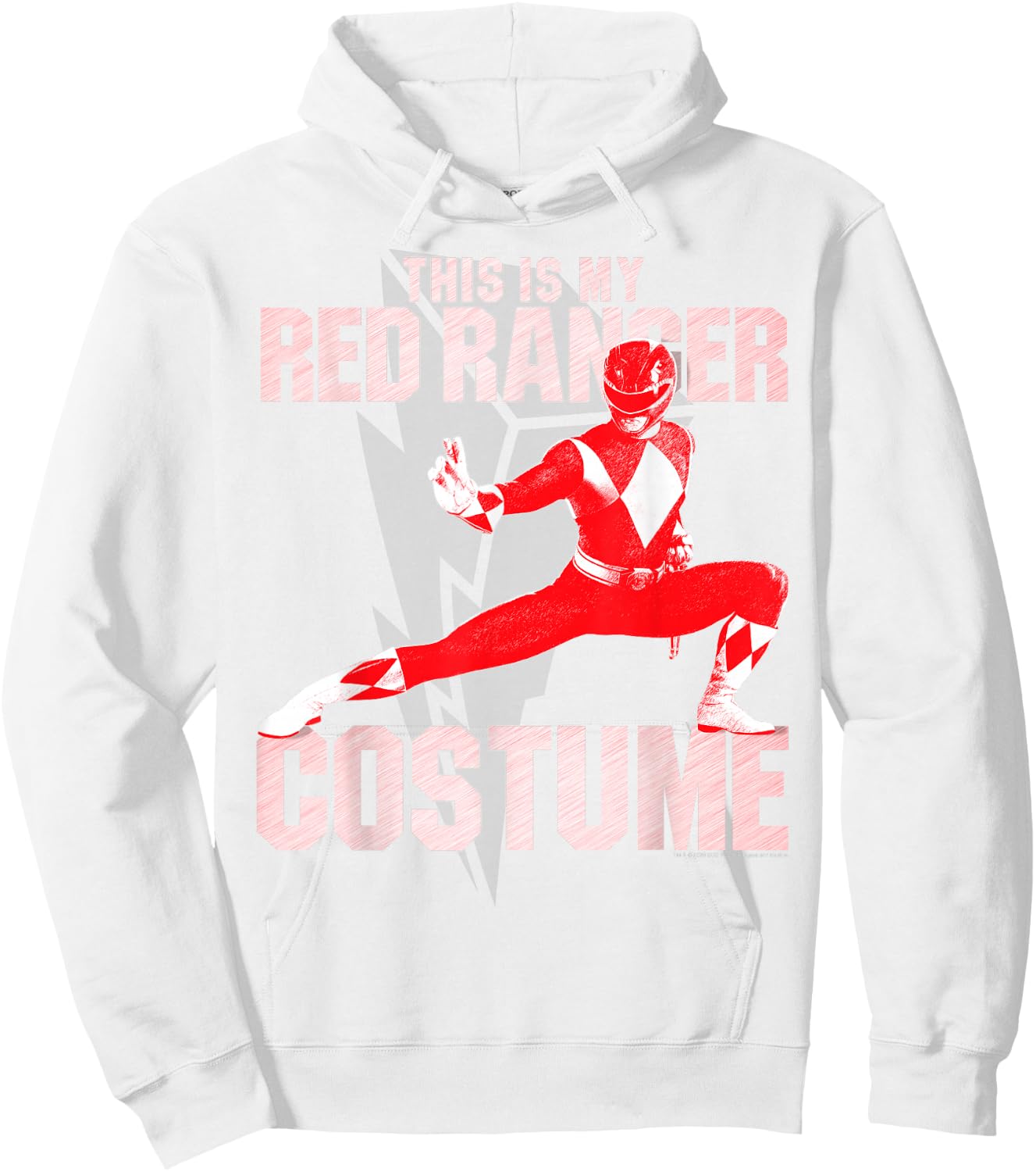 Power Rangers Red Ranger Halloween Costume Hoodie - Hoodie | White