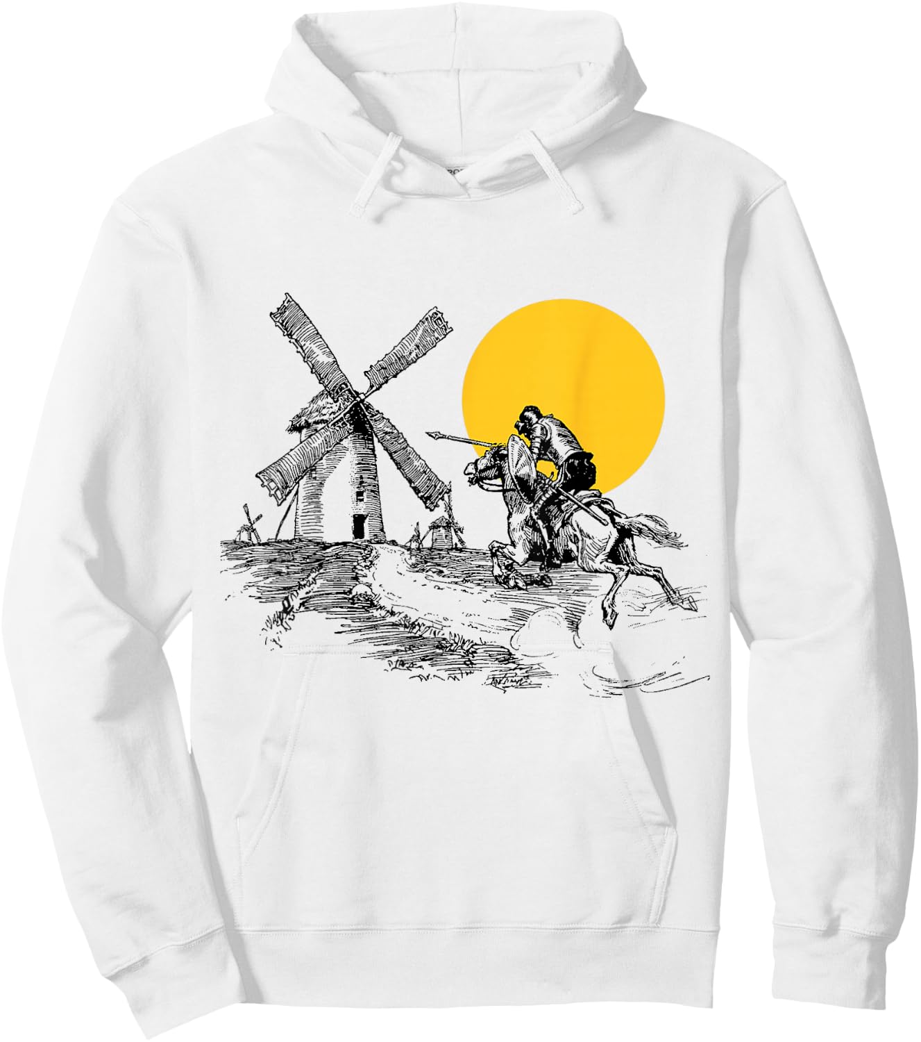 Don Quixote Windmill in Sunshine Hoodie - Hoodie | White