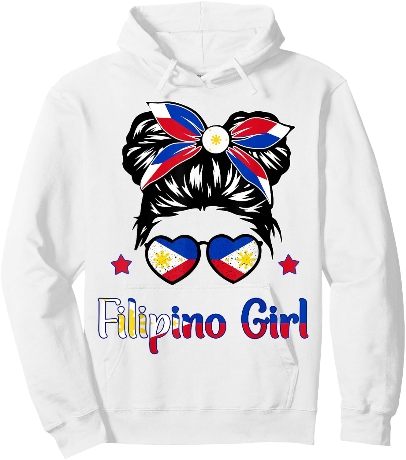 Toddler Filipino Filipina Girl Kid Men Philippine Flag Hoodie - Hoodie | White