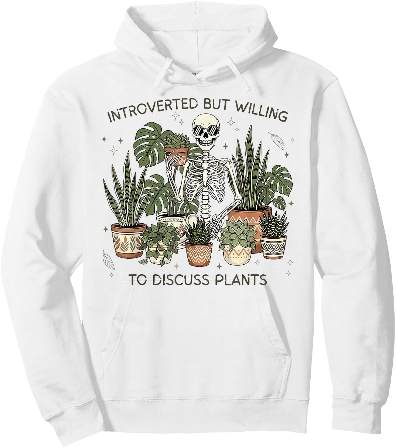 Introverted But Willing to Discuss Plants Hoodie - Hoodie | White
