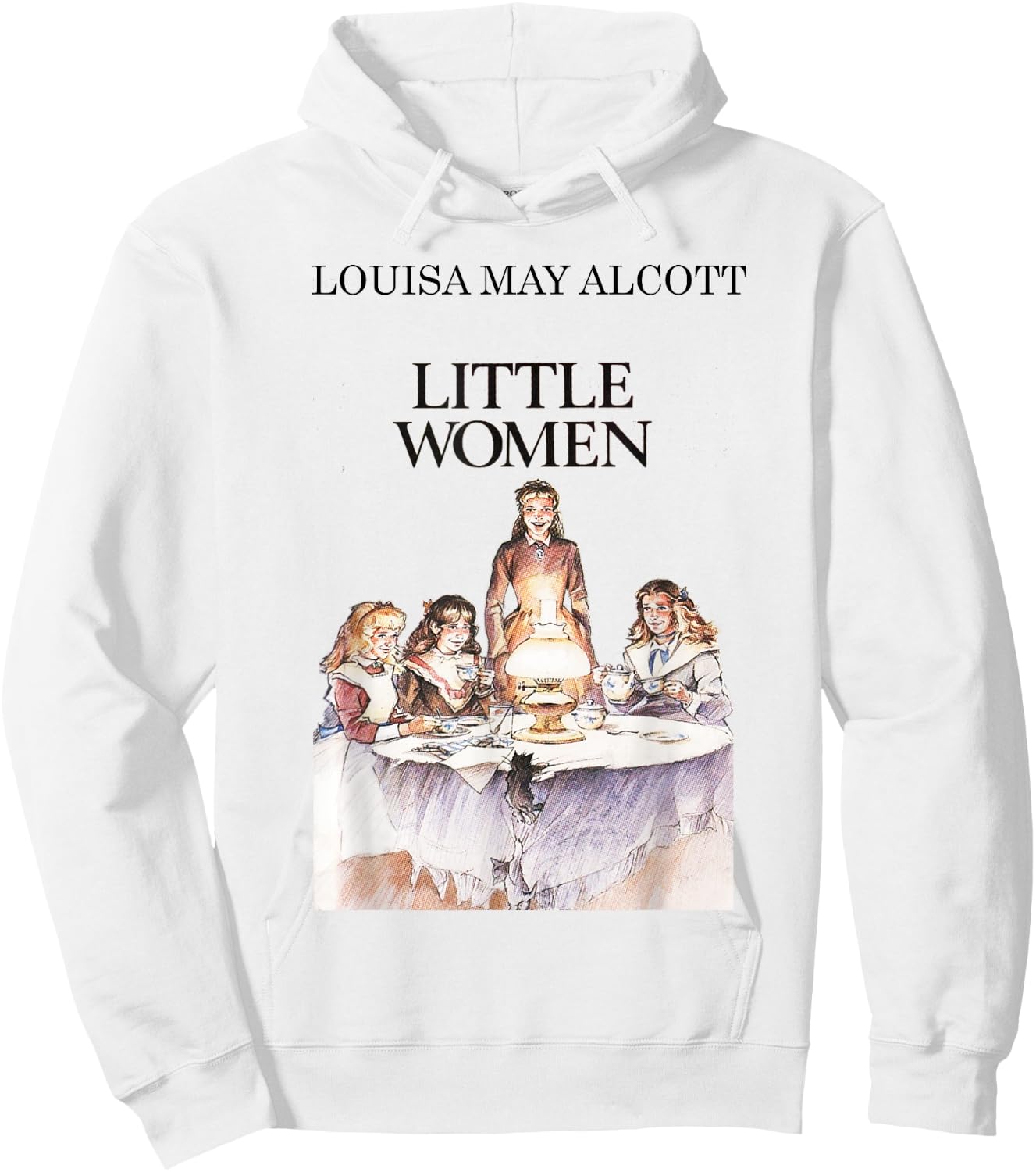 Little Women Louisa May Alcott Vintage Book Cover Hoodie - Hoodie | White