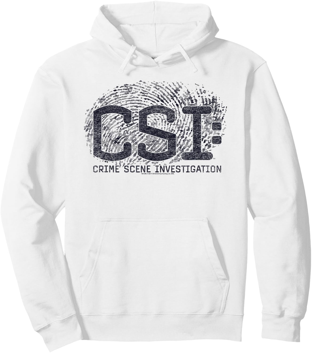 CSI Distressed Logo Hoodie - Hoodie | White