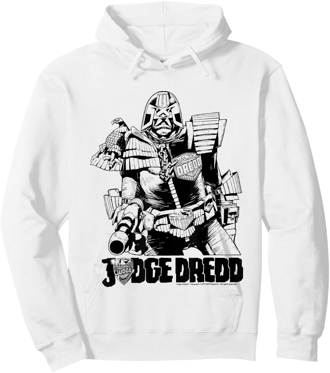 Judge Dredd, Attorney Mike McMahon, Art 2000 AD Comics Hoodie - Hoodie | White