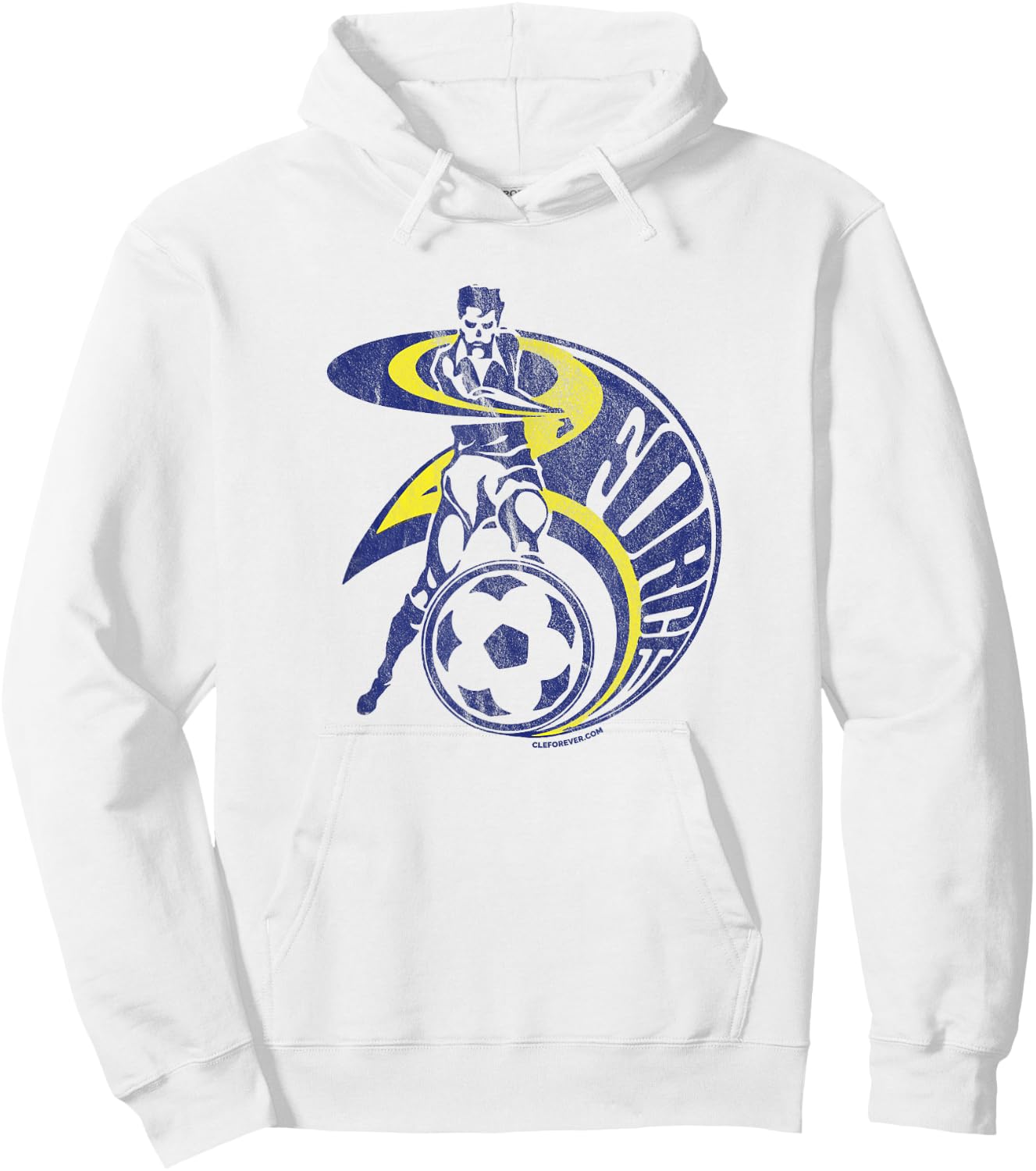 80's Cleveland Shirt Force Soccer Hoodie - Hoodie | White