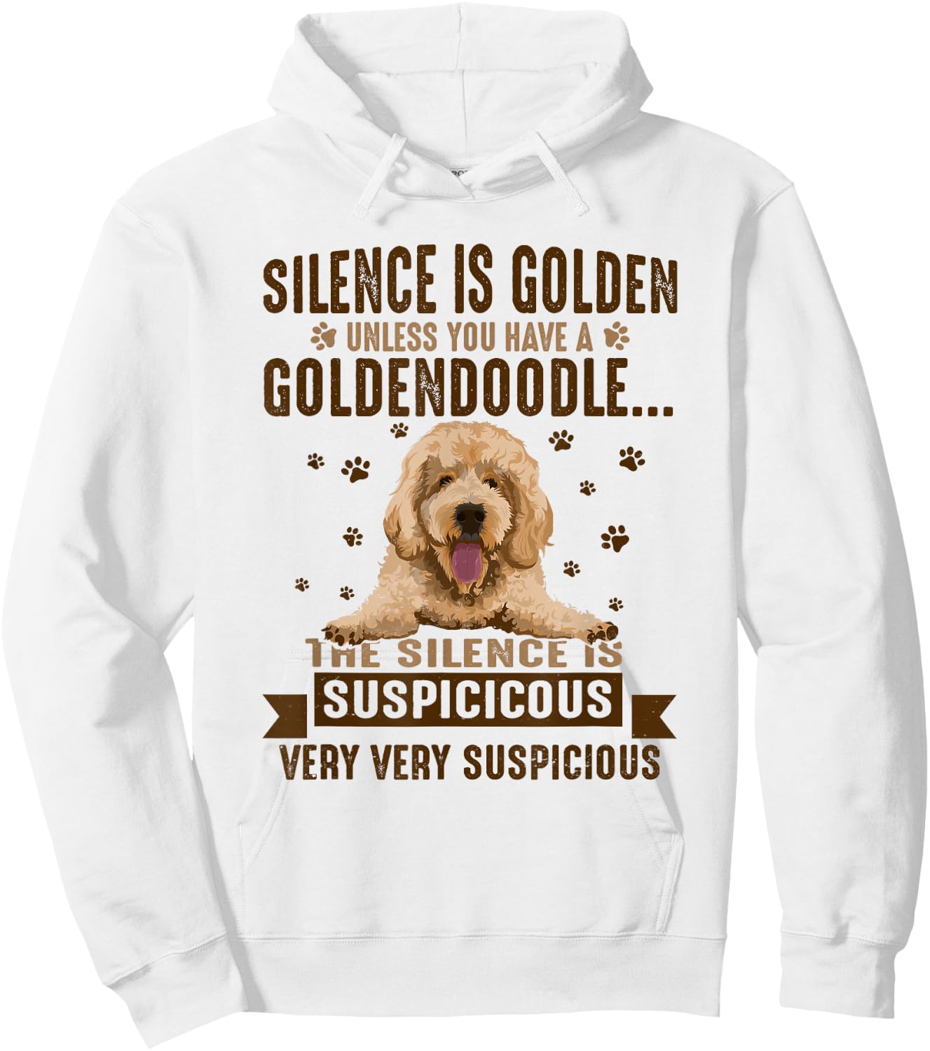 Silence Is Golden Unless You Have A Goldendoodle Dog Lover Men Women Kids Hoodie - Hoodie | White