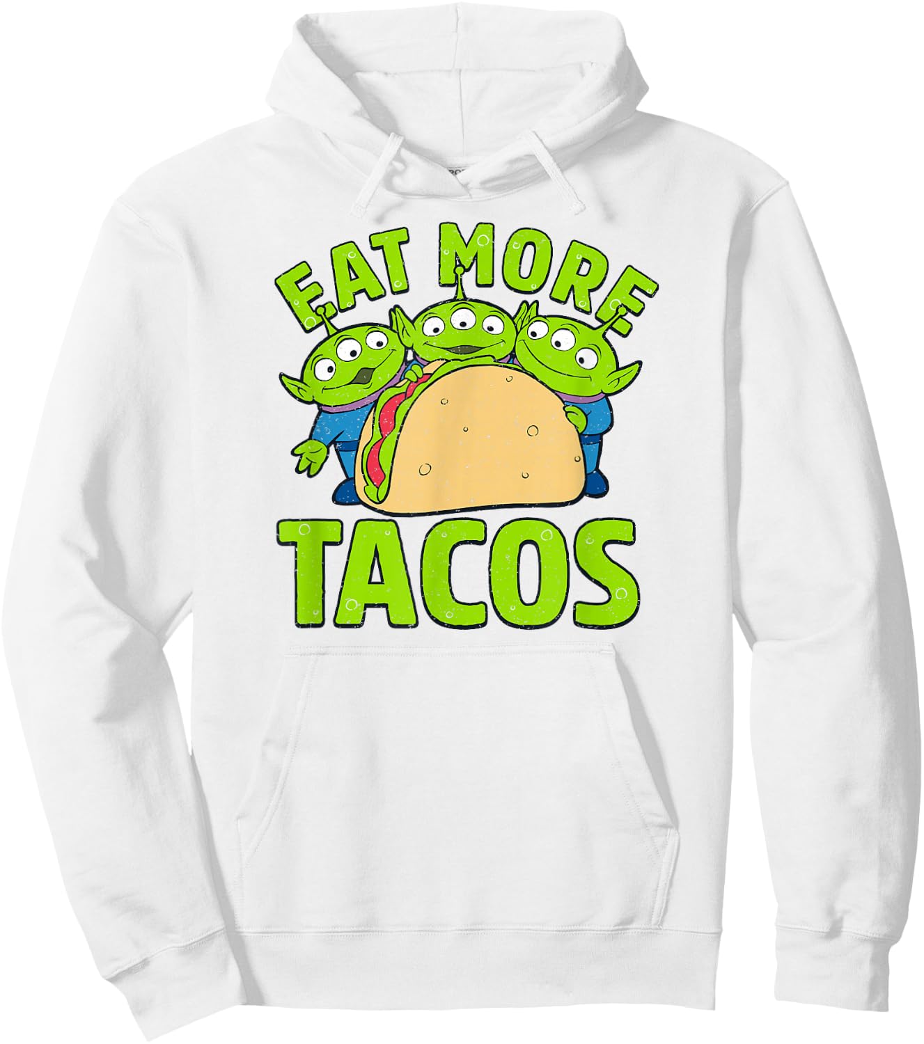Disney Pixar Toy Story Aliens Eat More Tacos Hoodie - Hoodie | White