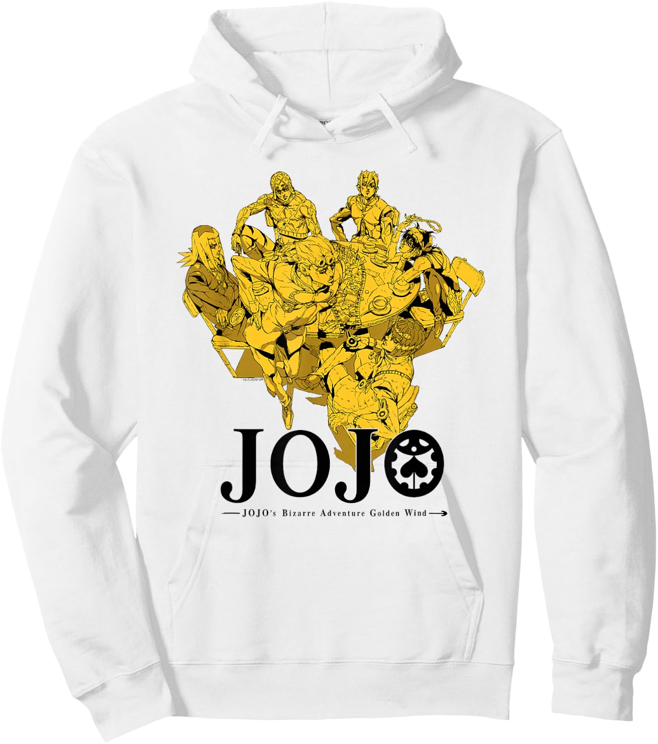 JoJo's Bizarre Adventure Golden Wind Bruno's Gang Gold Anime Hoodie - Hoodie | White