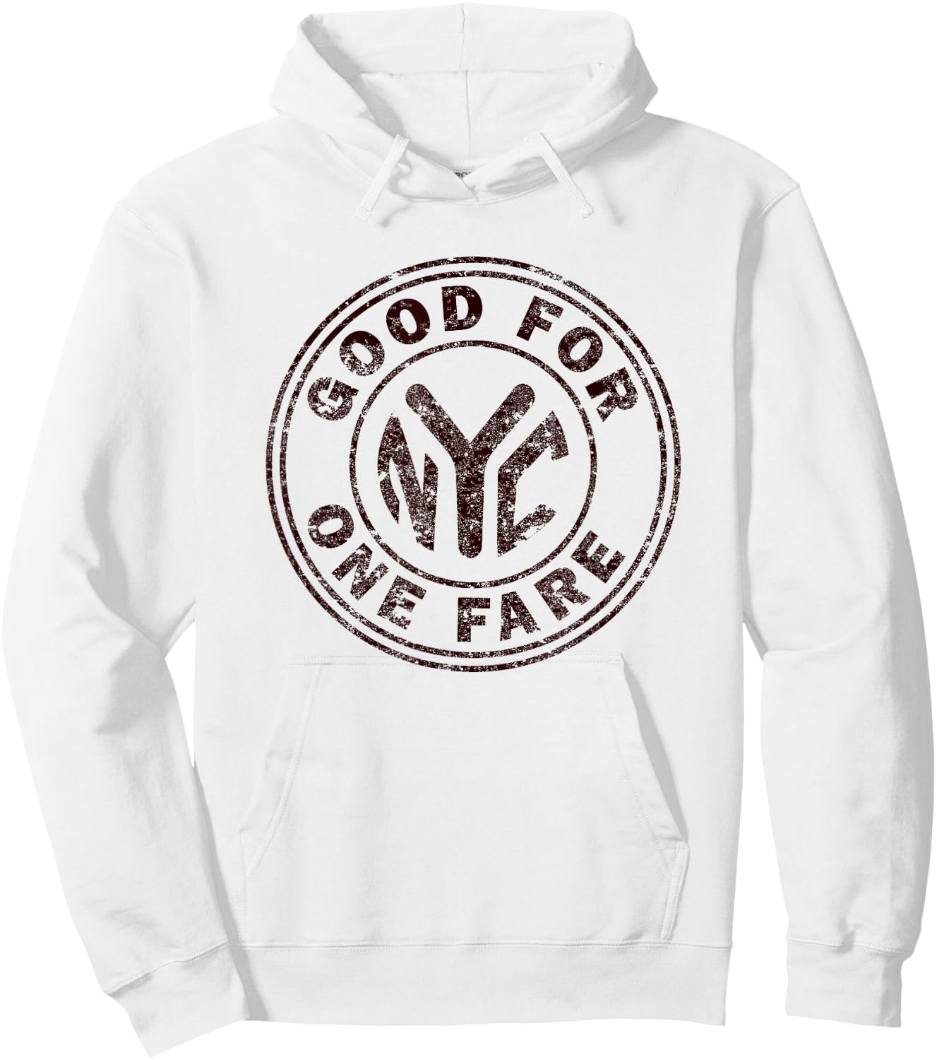 NYC Subway NY New York Subway Retro Vintage Token Hoodie - Hoodie | White