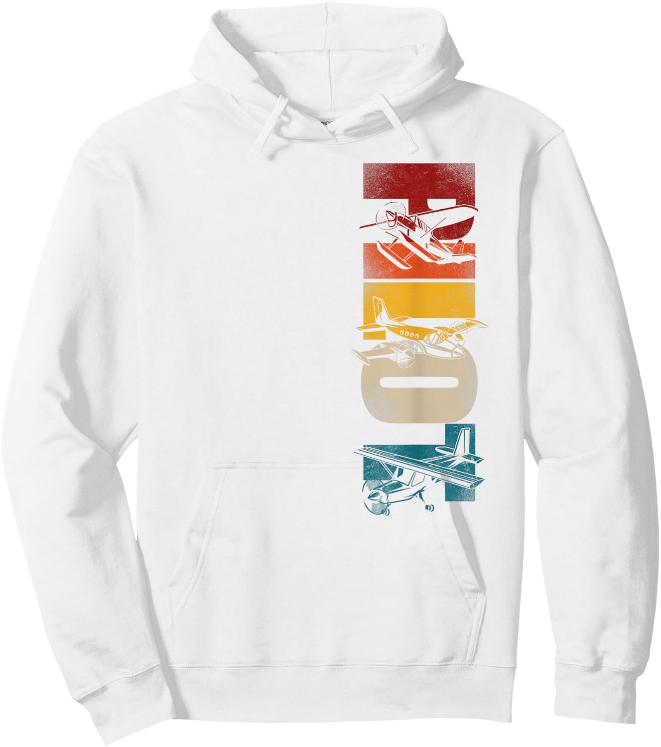 Airplane Pilot Vintage Retro Pilot Hoodie - Hoodie | White