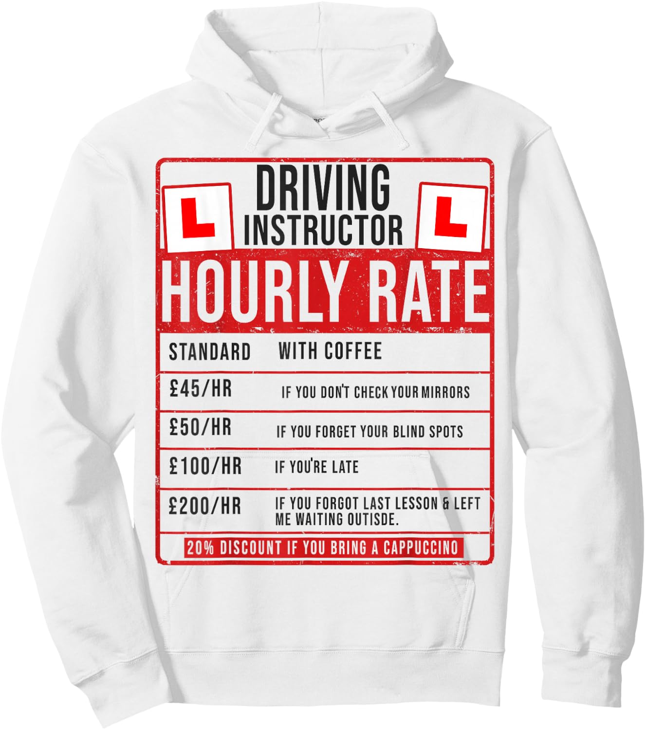 Funny Driving Instructor Outfit Idea Learn to Drive Hoodie - Hoodie | White
