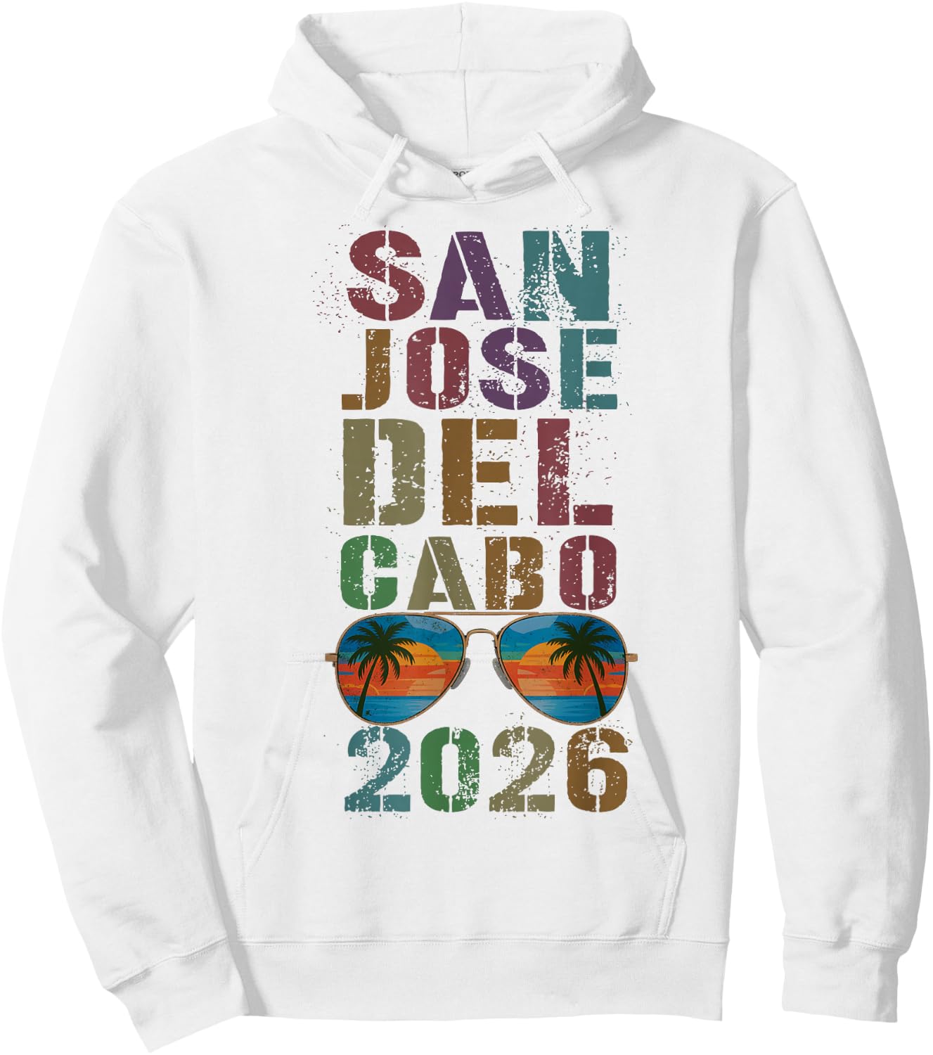 Retro SAN Jose DEL Cabo 2026 Girls Vacation Surfing Trip Hoodie - Hoodie | White