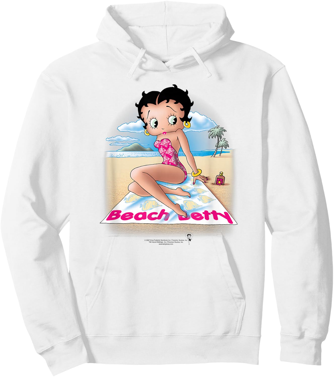 Betty Boop Beach Betty Hoodie - Hoodie | White