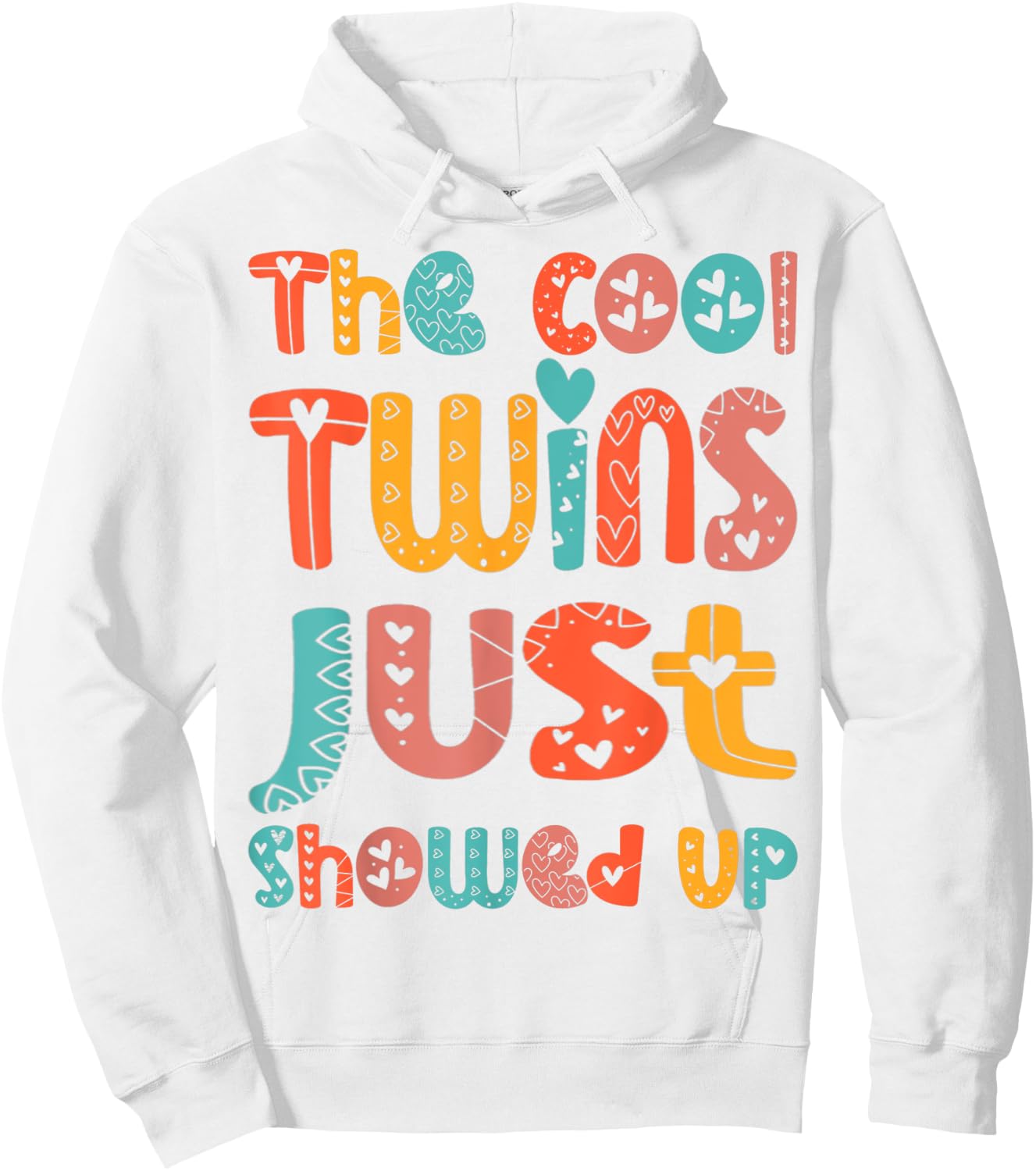 The Cool Twins Just Showed Up Funny Twin Twinning Matching Hoodie - Hoodie | White