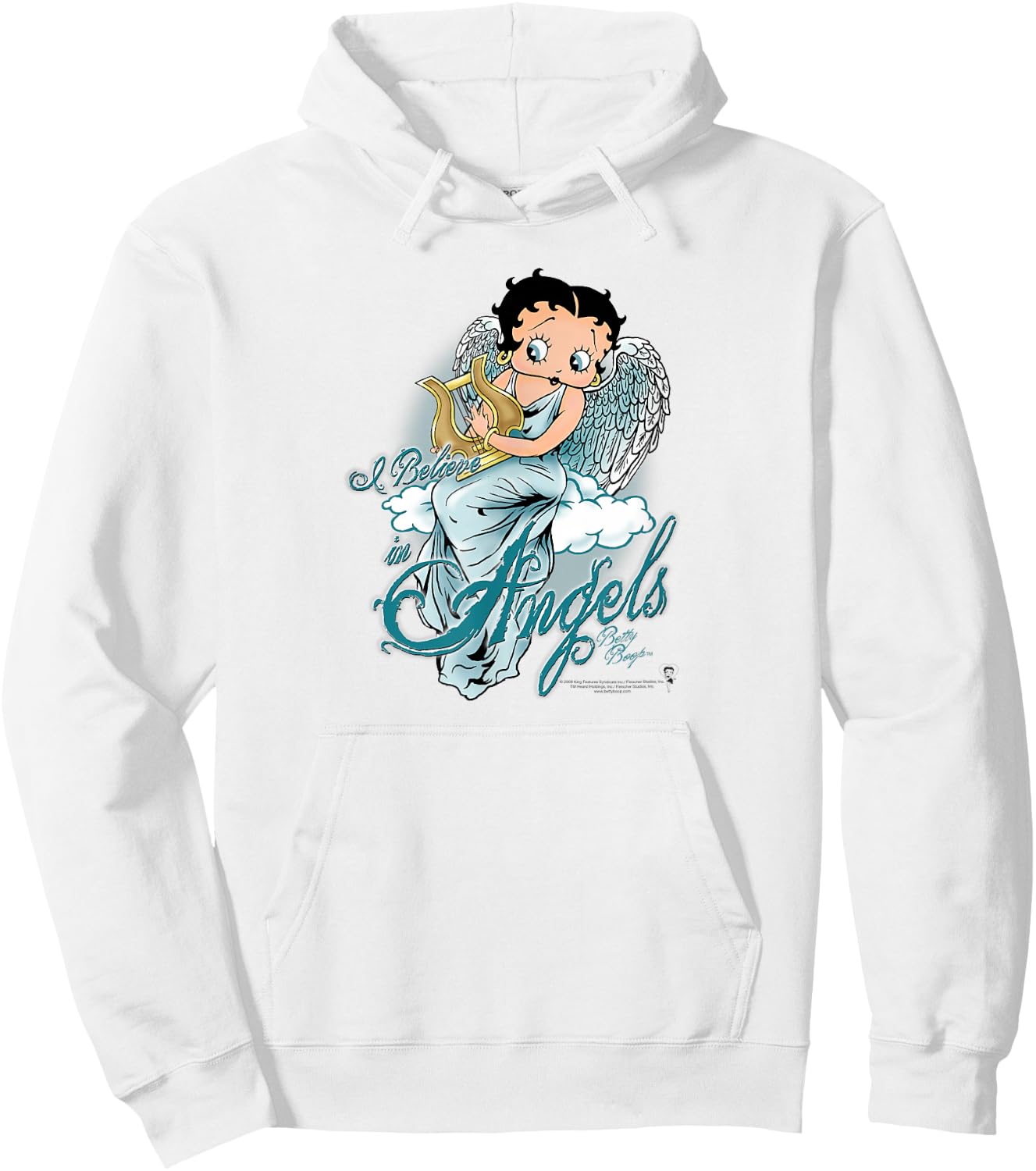 Betty Boop I Believe in Angels Hoodie - Hoodie | White