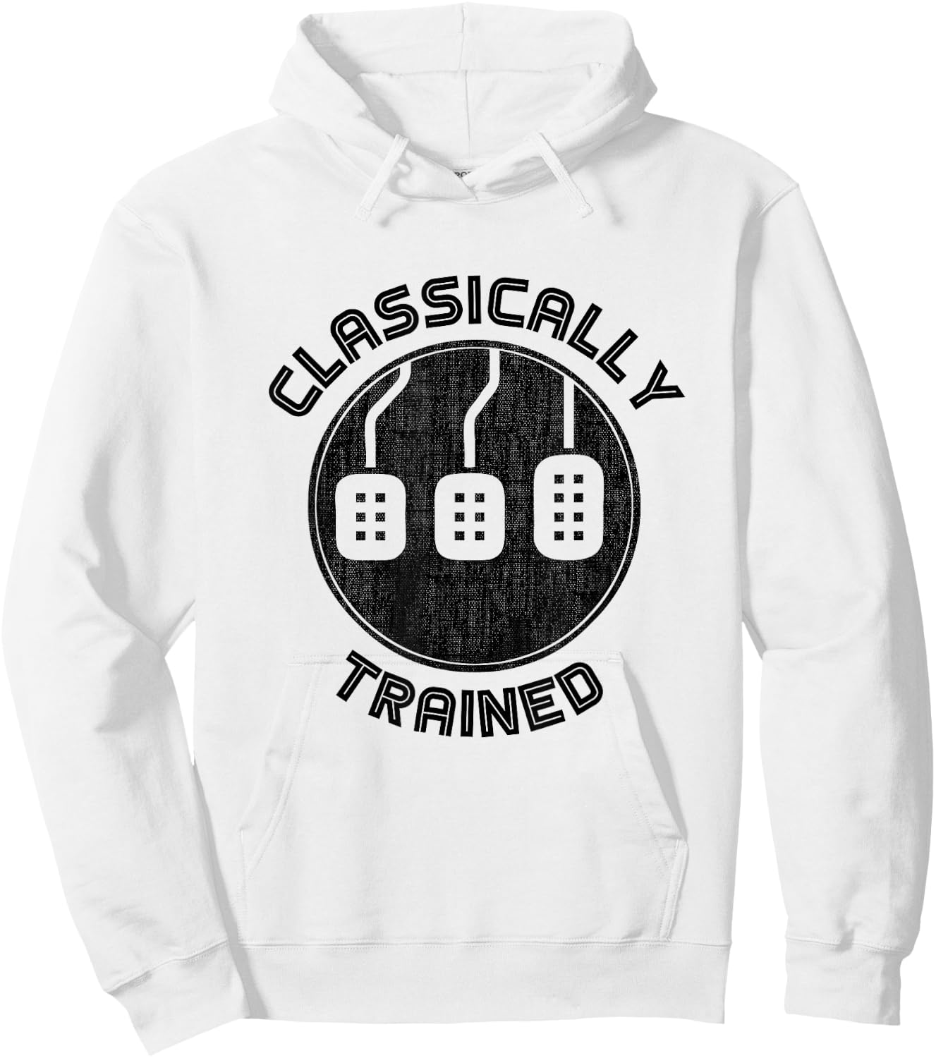 Classically trained Funny Three Pedals Car Guys Hoodie - Hoodie | White