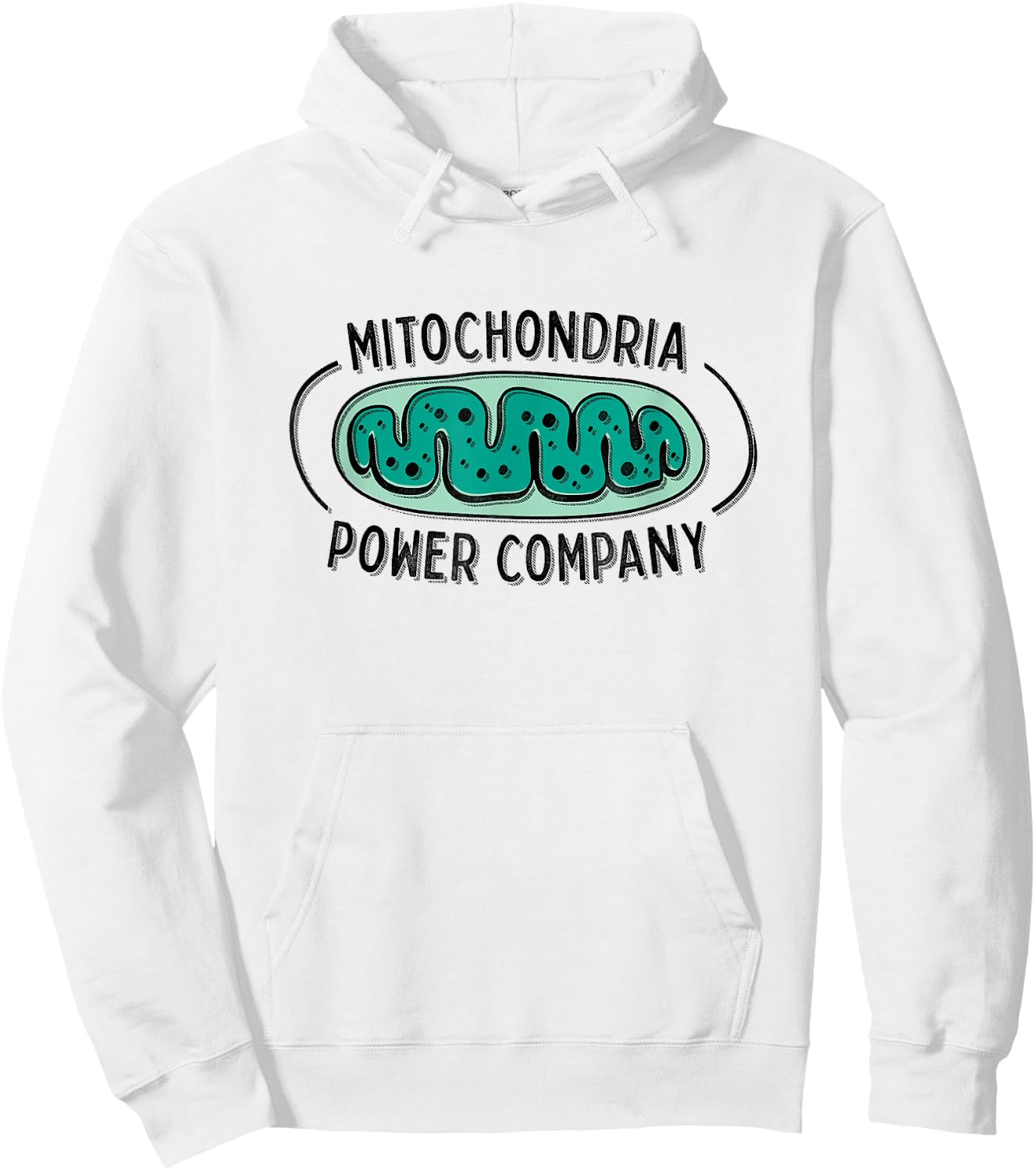 Cute Funny Lab Geek Mitochondria Power Company Hoodie - Hoodie | White