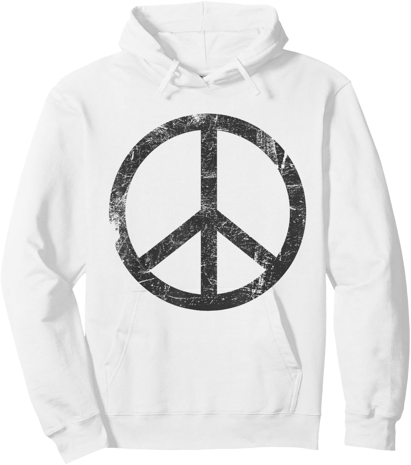 Retro Vintage Design Peace Sign Hoodie - Hoodie | White