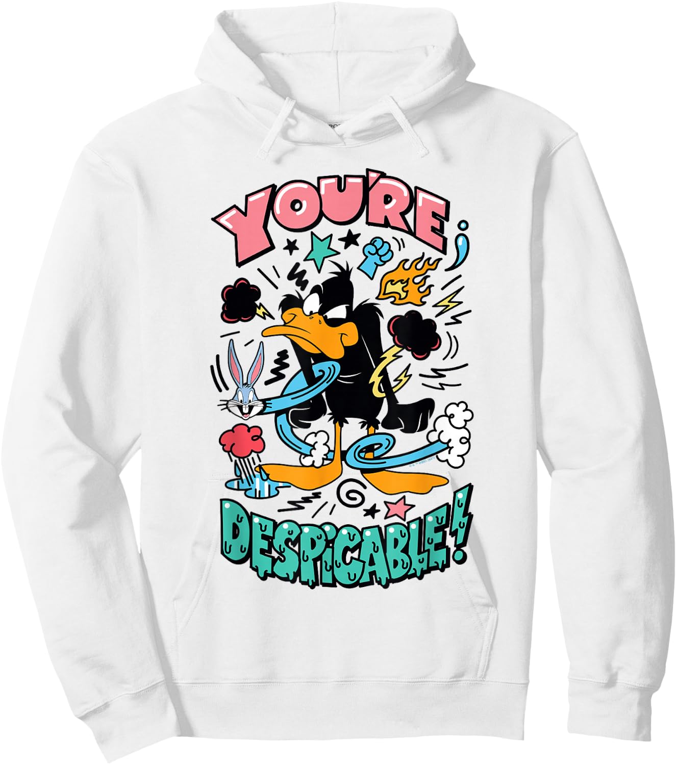 Looney Tunes Daffy Duck You're Despicable Hoodie - Hoodie | White