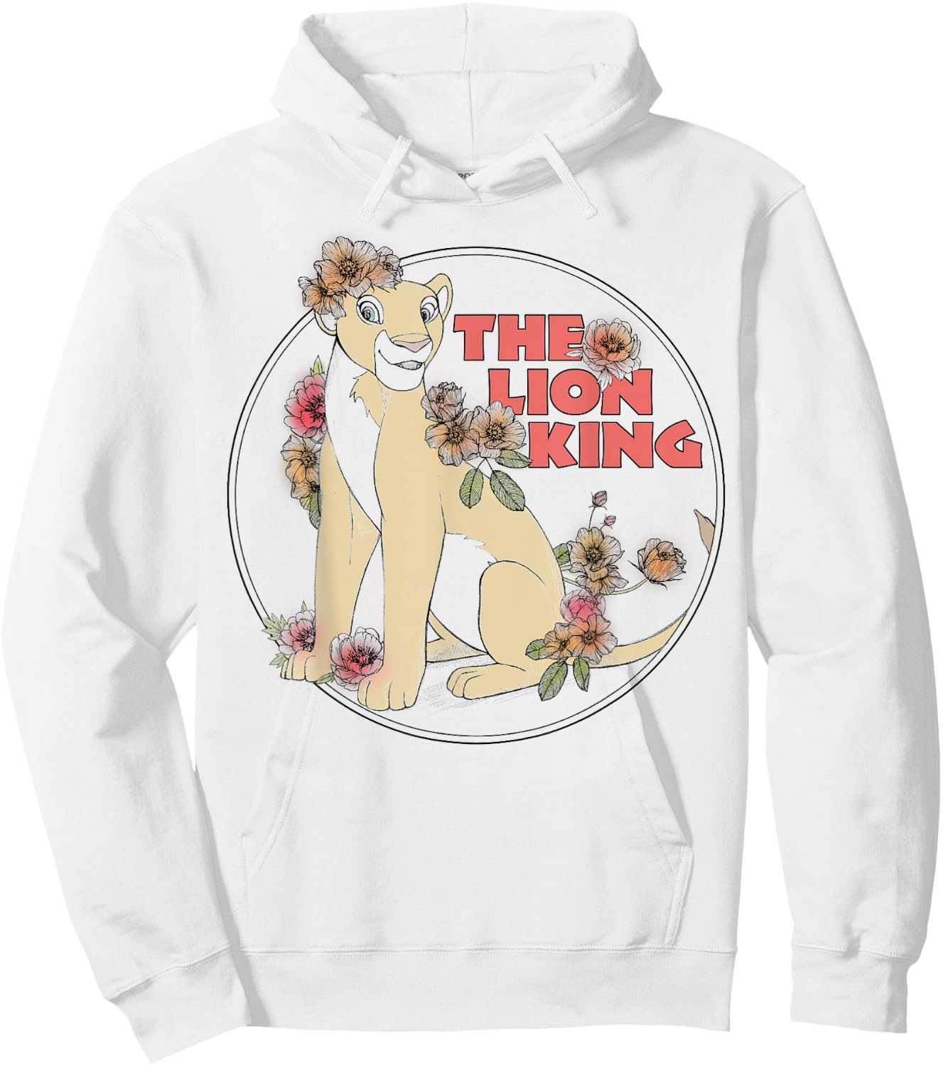 Disney Lion King Nala Covered In Flowers Logo Hoodie - Hoodie | White