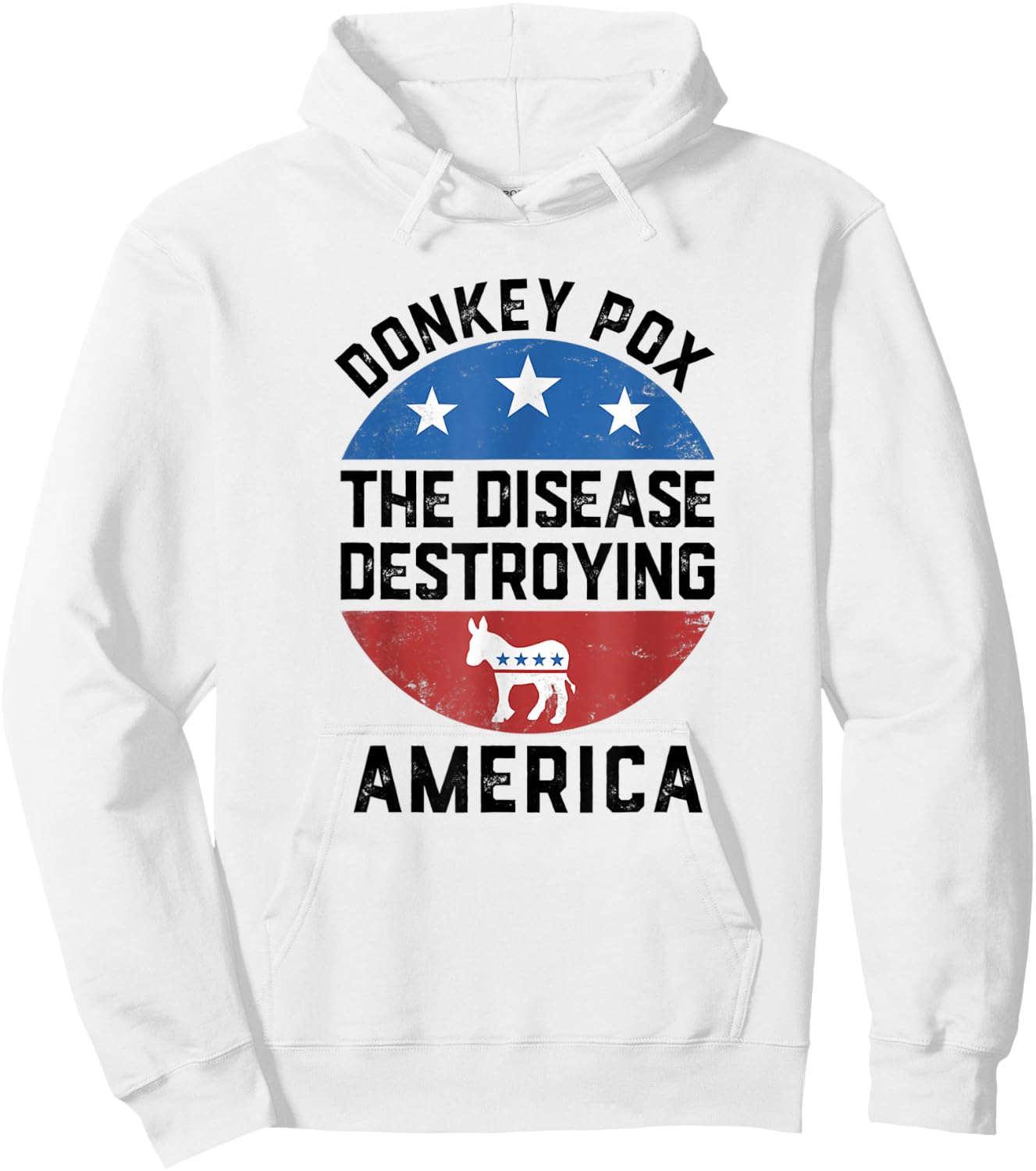Donkey Pox The Disease Destroying America Donkeypox Back Hoodie - Hoodie | White
