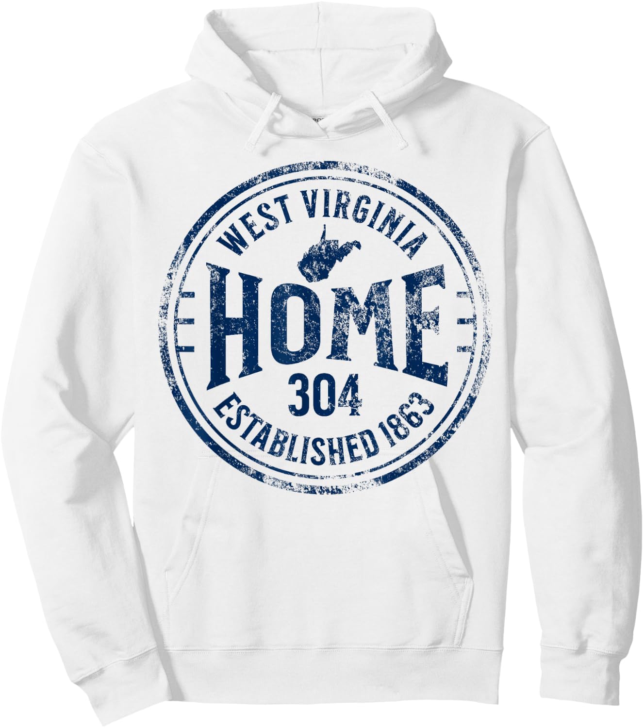 West Virginia Map 304 Home Vintage Hoodie - Hoodie | White