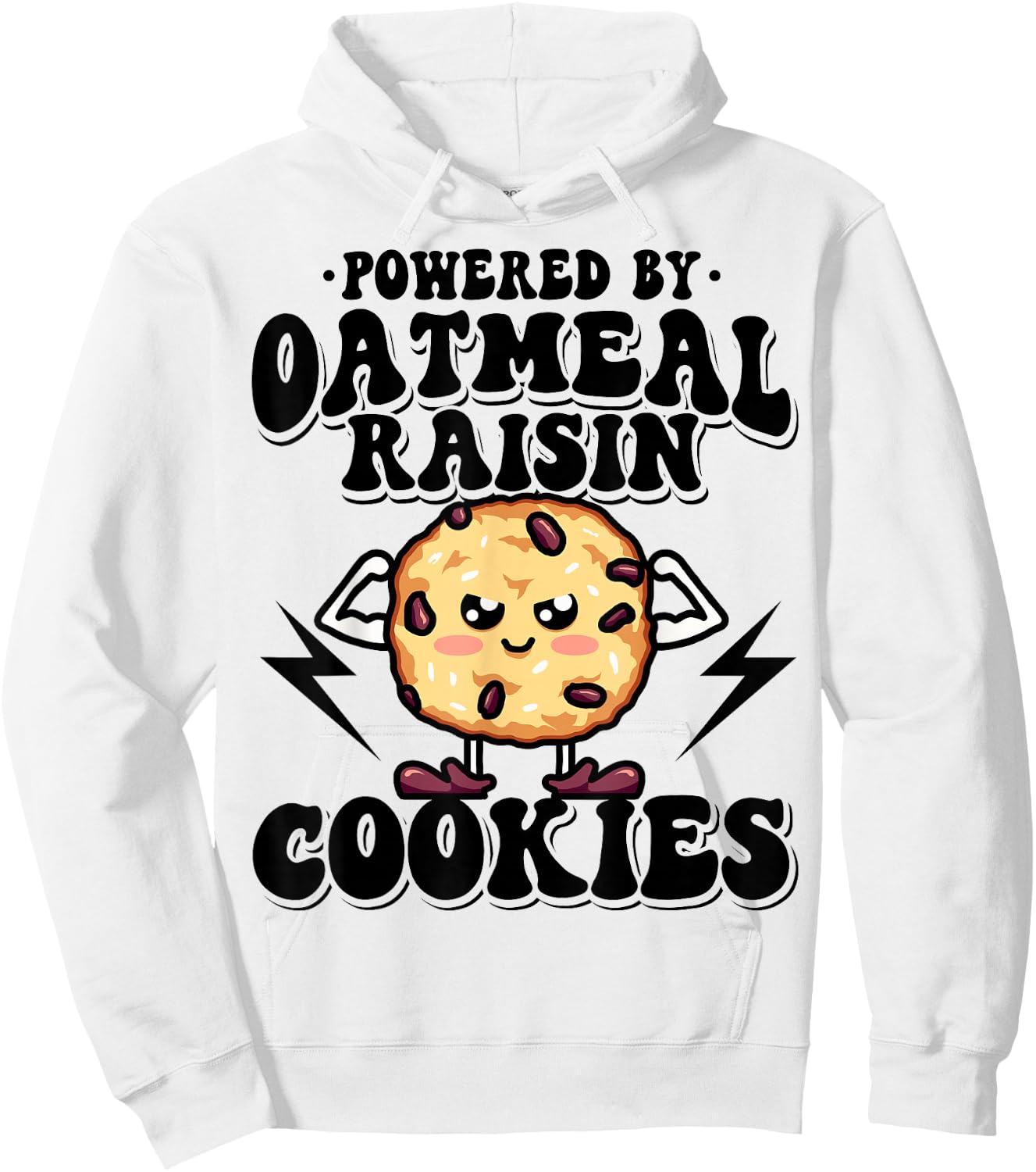 Powered by Oatmeal Raisin Cookies Hoodie - Hoodie | White