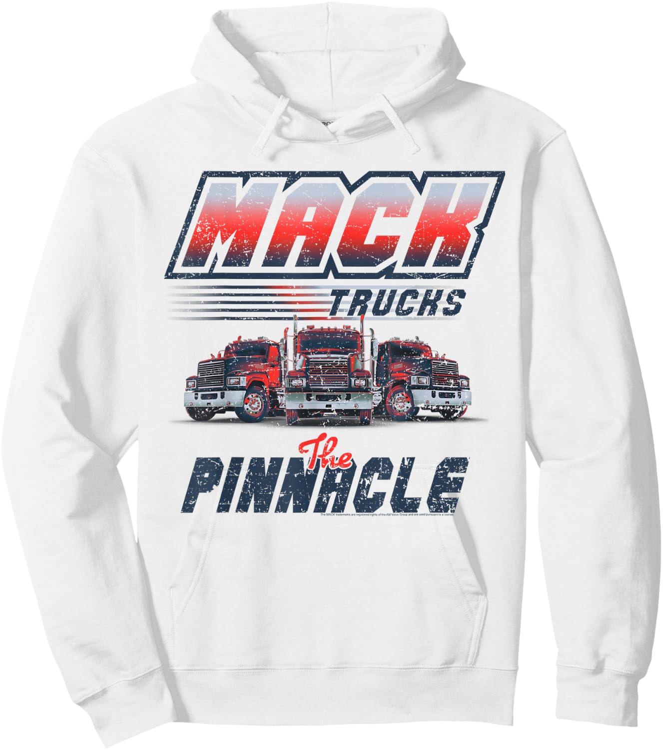 Mack Trucks The Pinnacle Trio of Semi-Trucks Trucker Hoodie - Hoodie | White