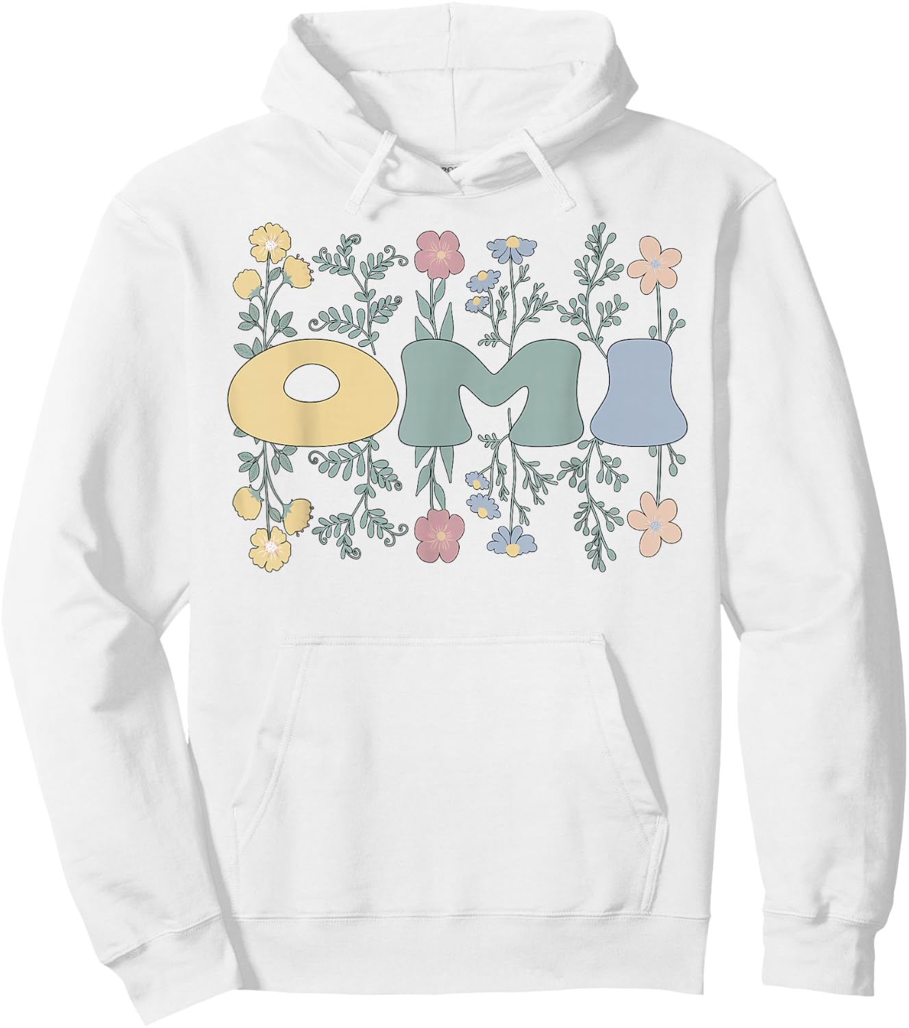 Groovy Omi Grandmother Flowers Omi Grandma Hoodie - Hoodie | White