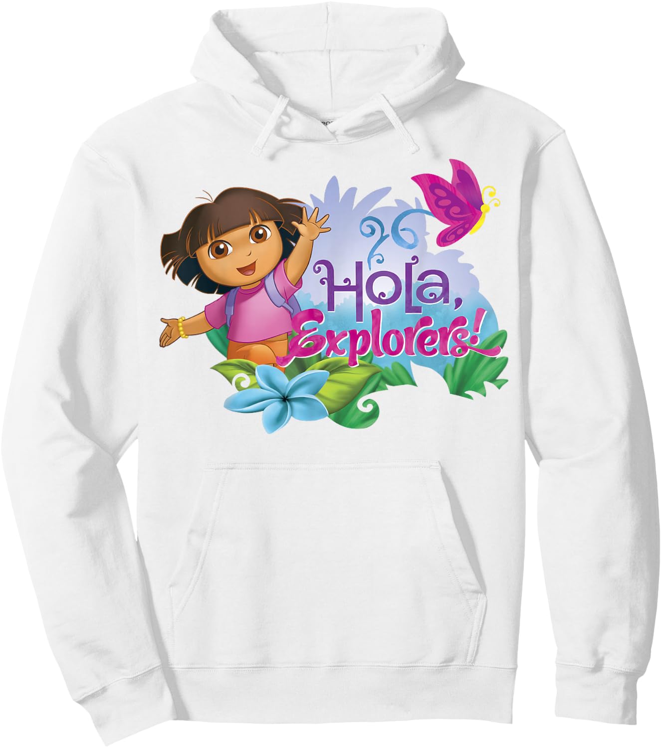 Dora The Explorer Spring Butterfly Hola Hoodie - Hoodie | White