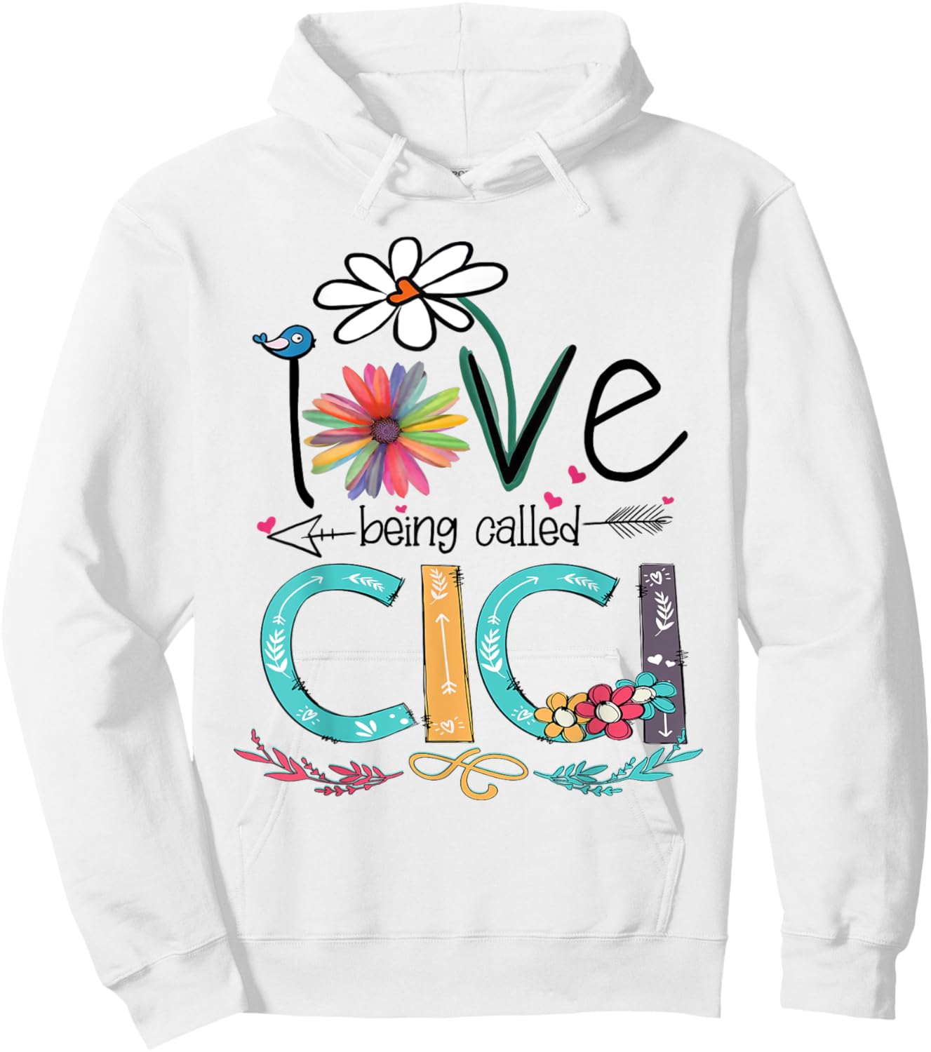 I Love Being Called Cici Sunflower Shirt Hoodie - Hoodie | White
