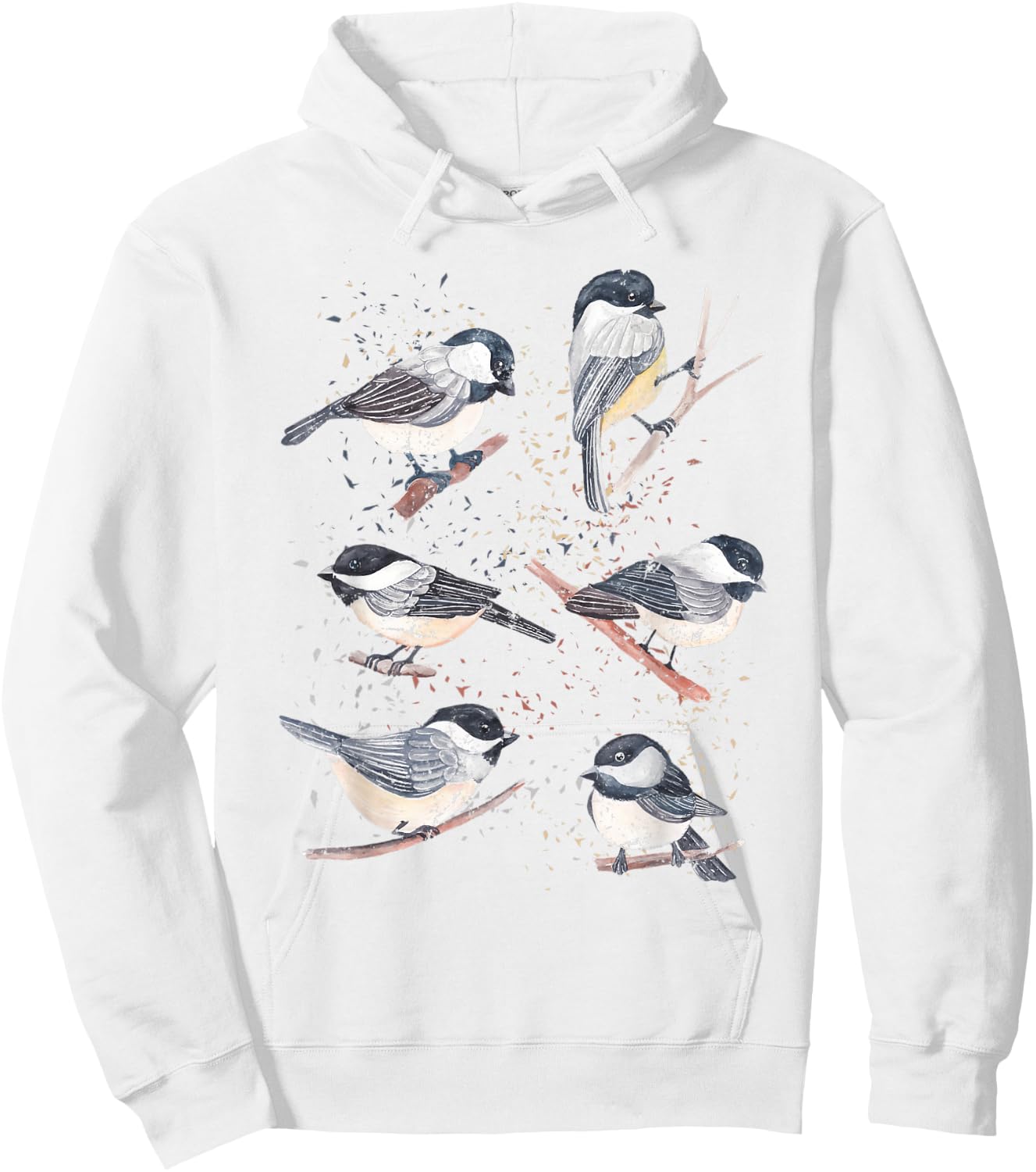 Bird Watching Birding Animal Nature Vintage Chickadee Hoodie - Hoodie | White