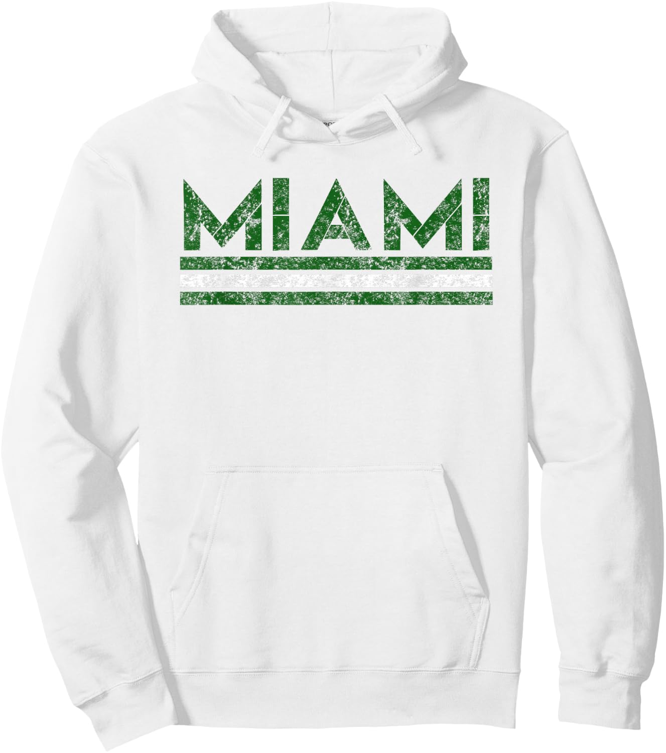 Miami Florida Retro Vintage Weathered Hoodie - Hoodie | White