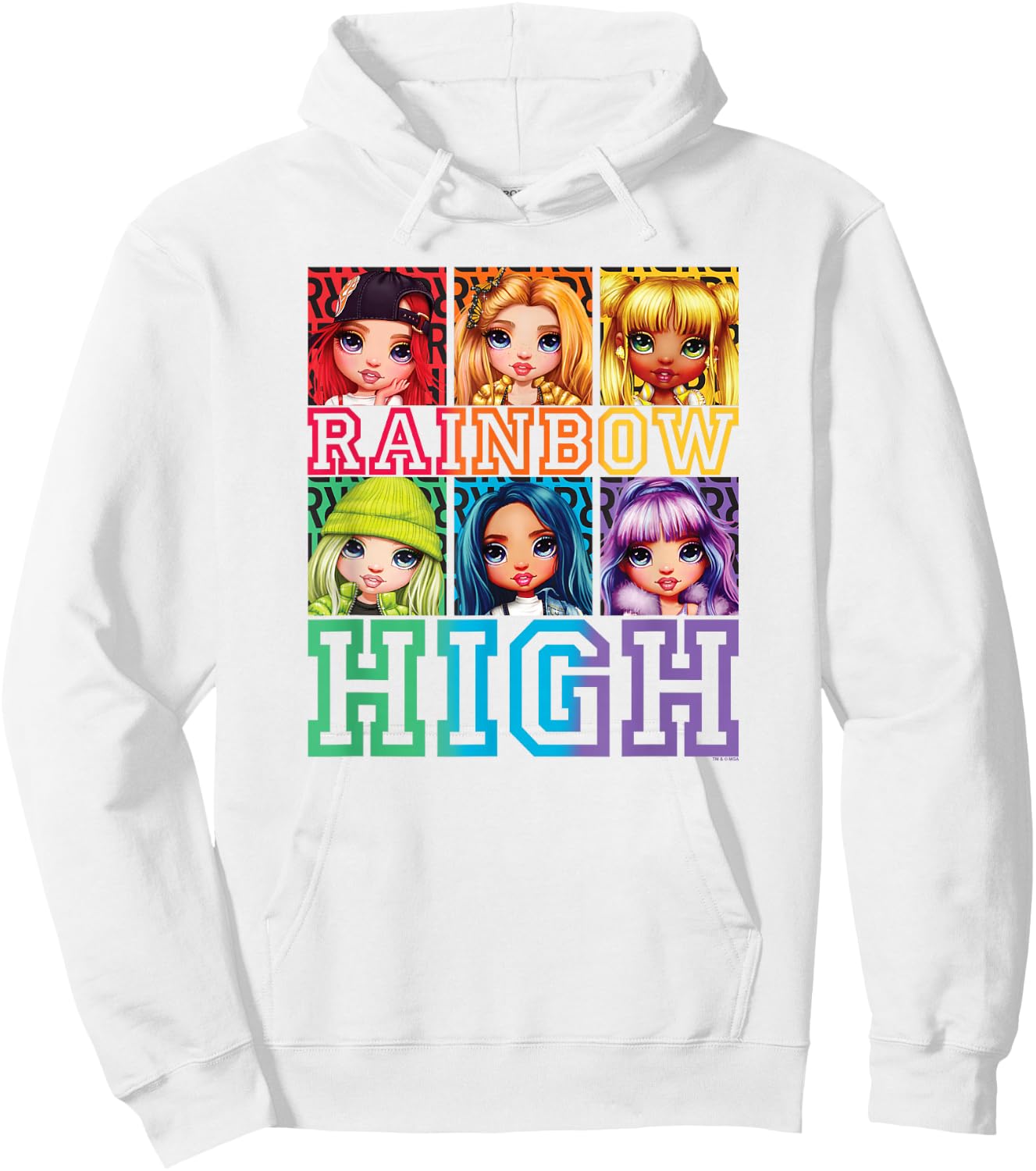 Rainbow High Group Box Up Poster Small Hoodie - Hoodie | White