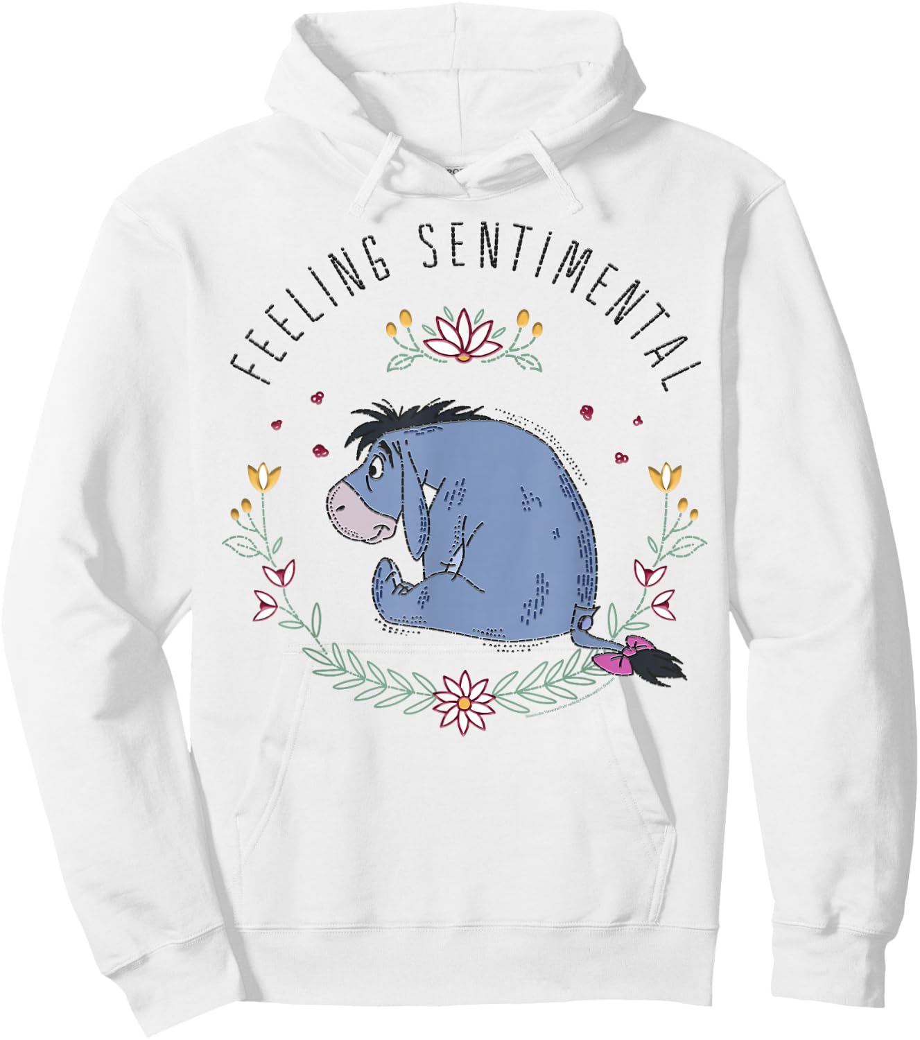 Disney Winnie The Pooh Eeyore Feeling Sentimental Small Hoodie - Hoodie | White