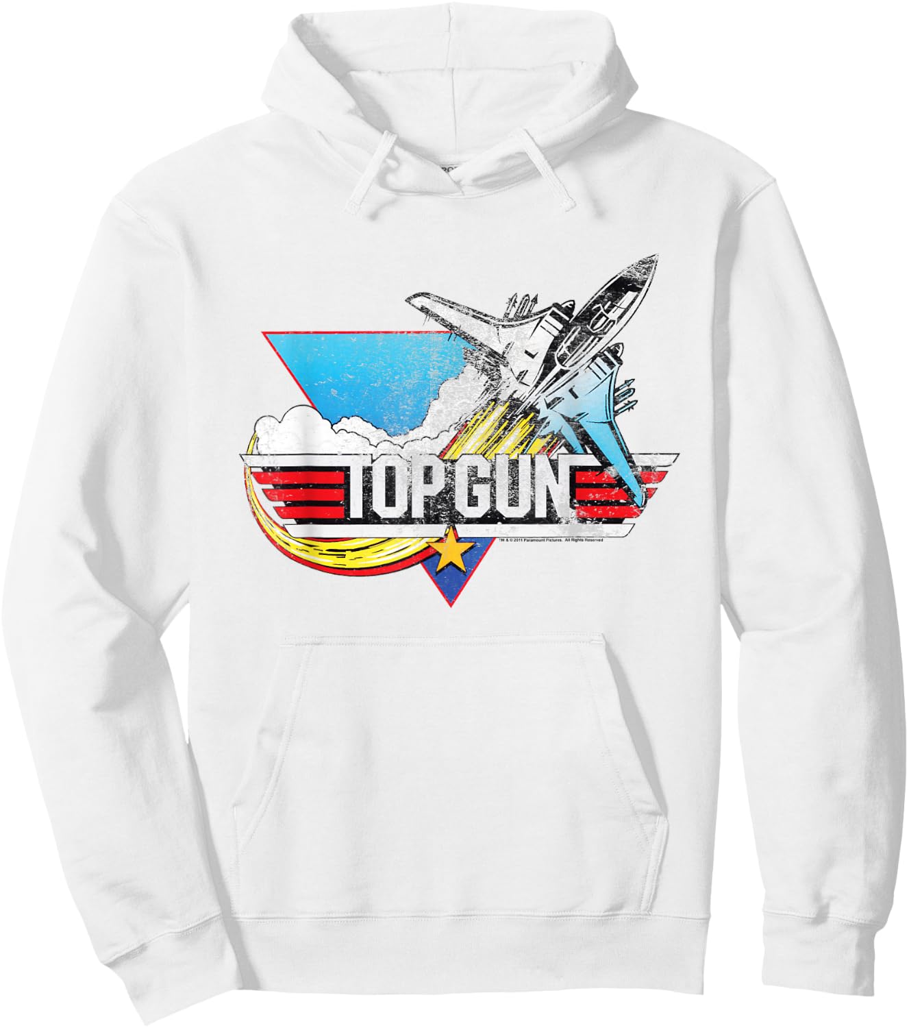 Top Gun Flying Jet Hoodie - Hoodie | White