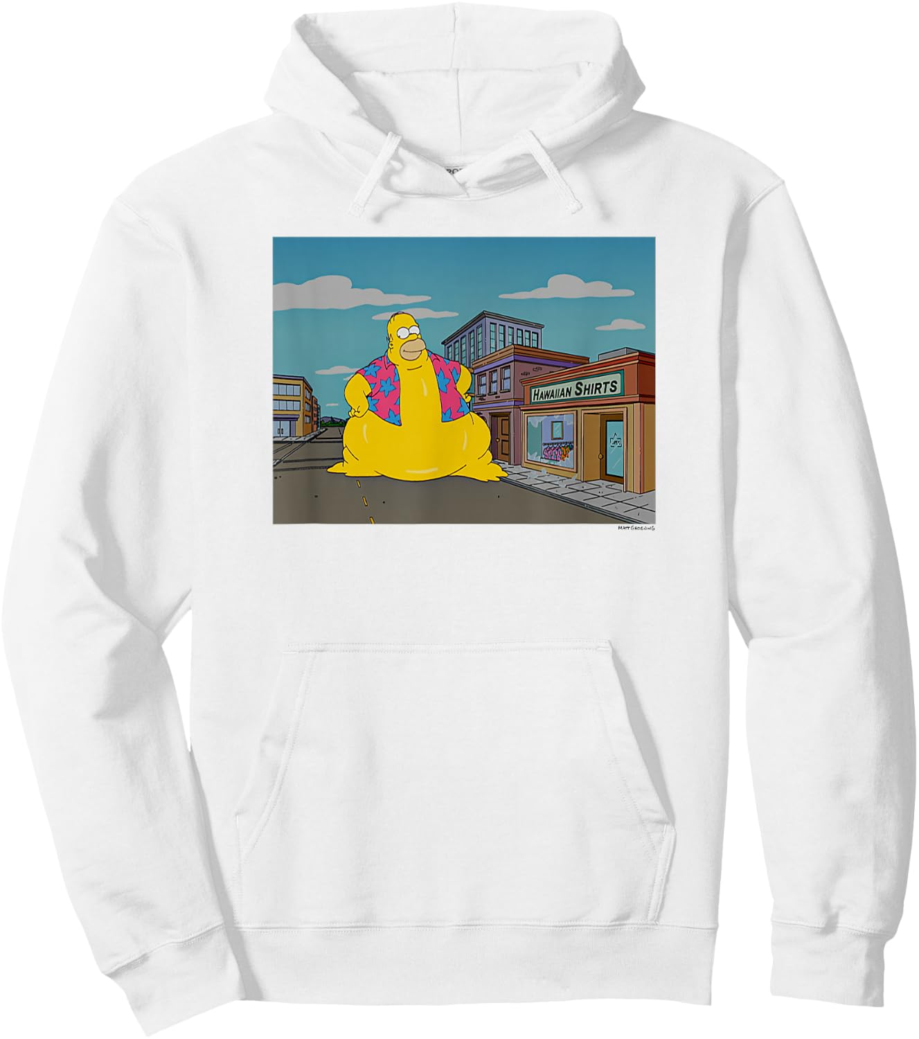 The Simpsons Treehouse Of Horror Hawaiian Monster Homer Hoodie - Hoodie | White