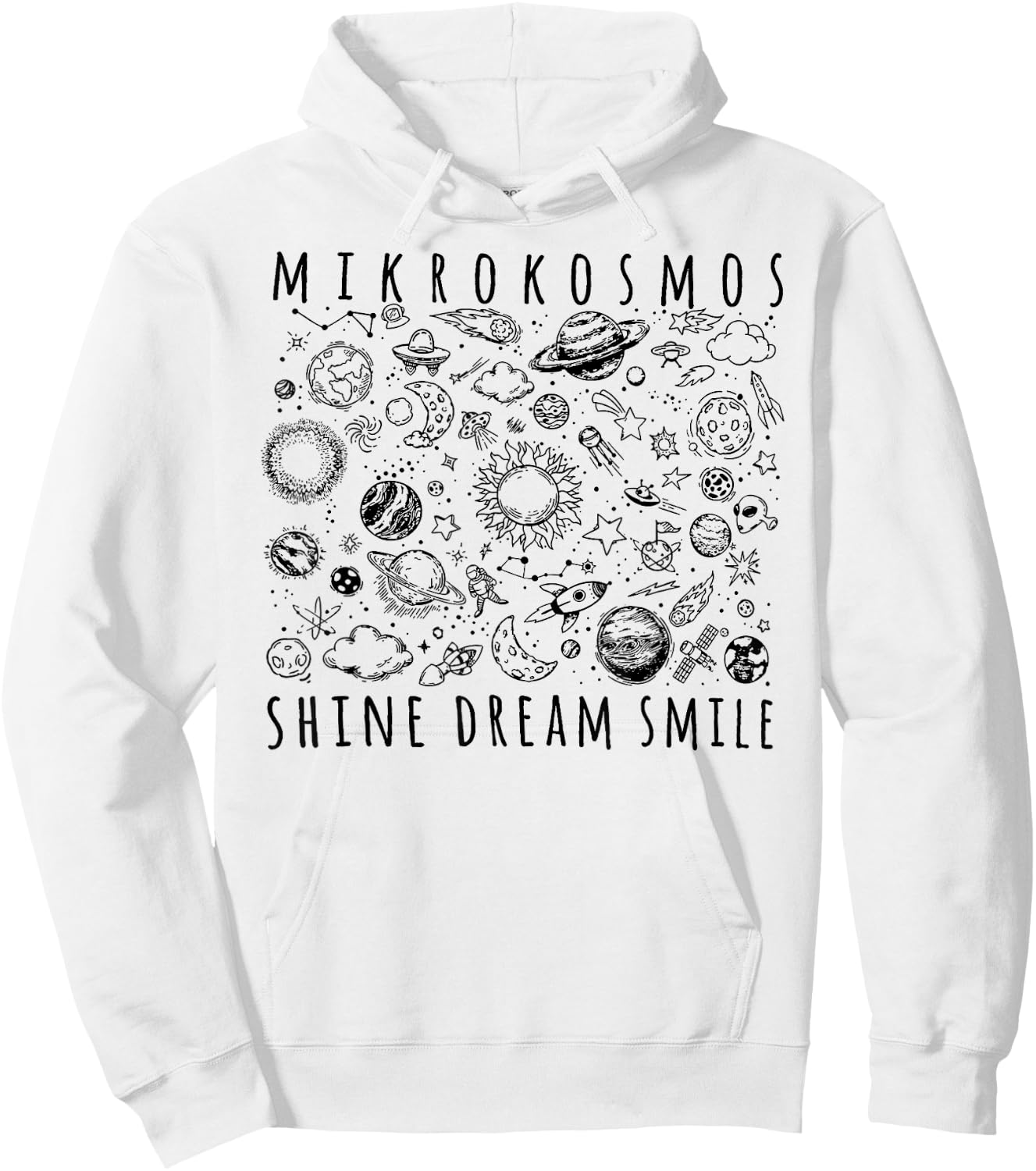 Mikrokosmos Shine Dream Smile Twinkling Starlight Astronaut Hoodie - Hoodie | White