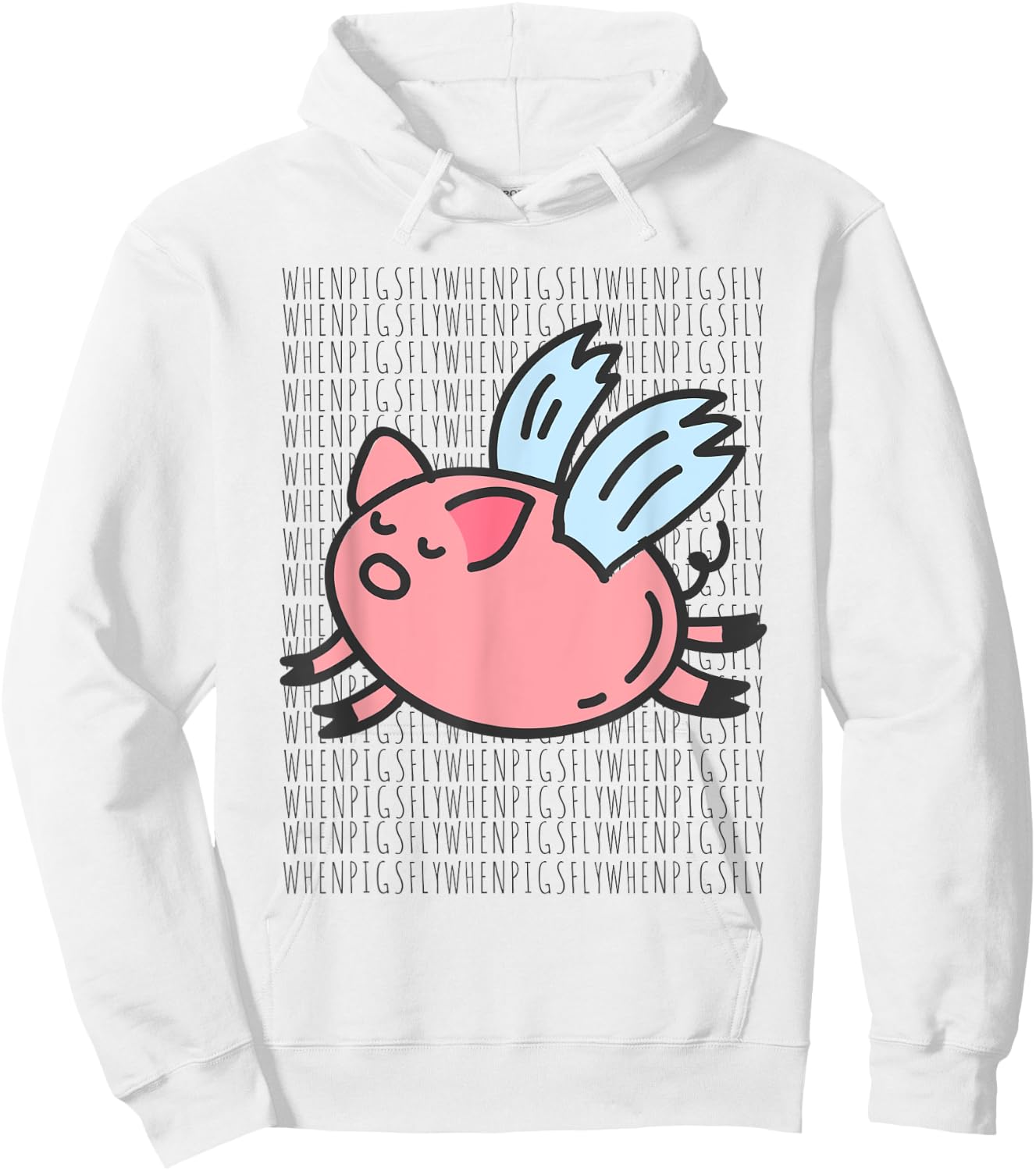 WHEN PIGS FLY Shirt Hoodie - Hoodie | White