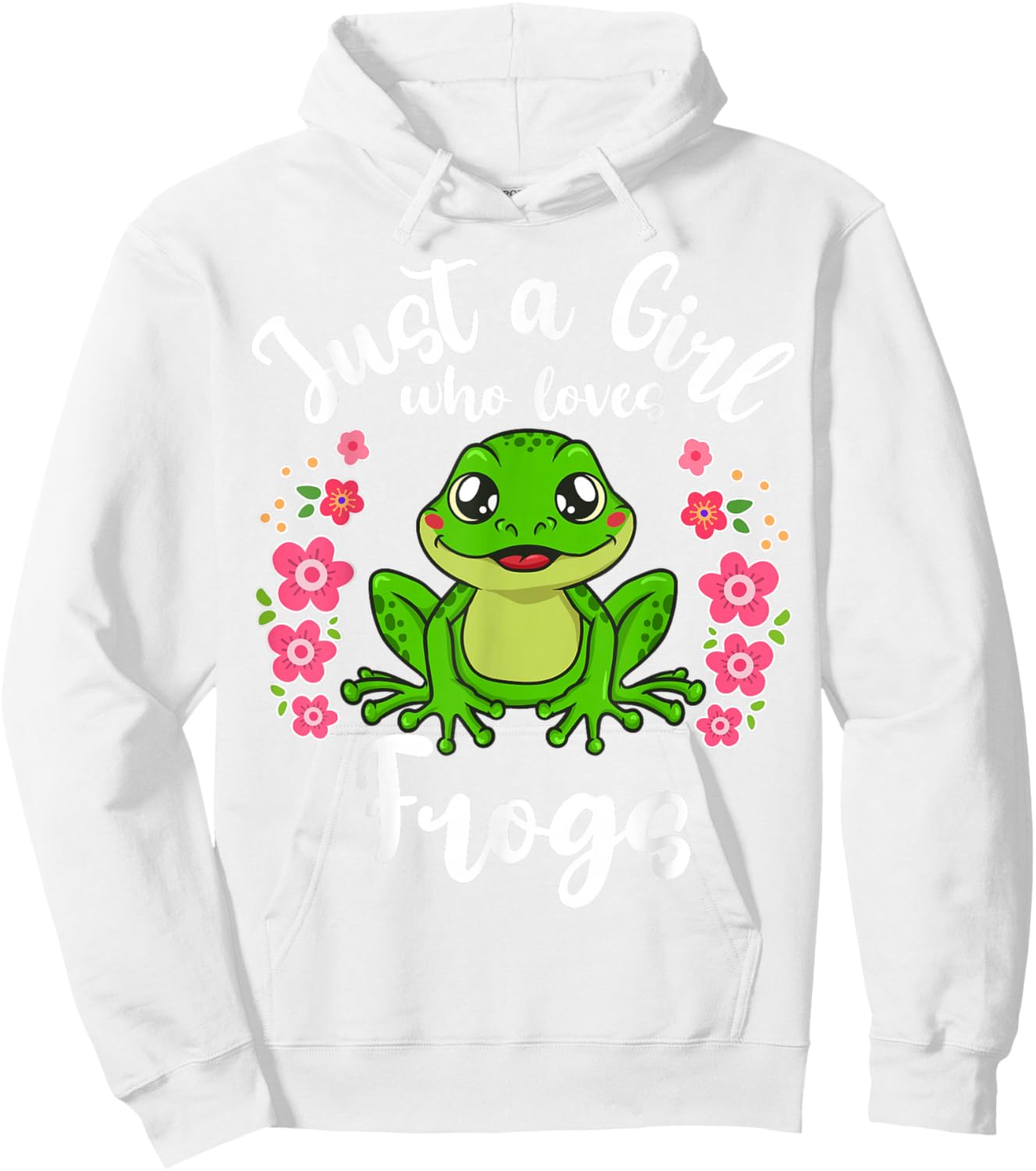 Frog Just a Girl Who Loves Frogs Hoodie - Hoodie | White